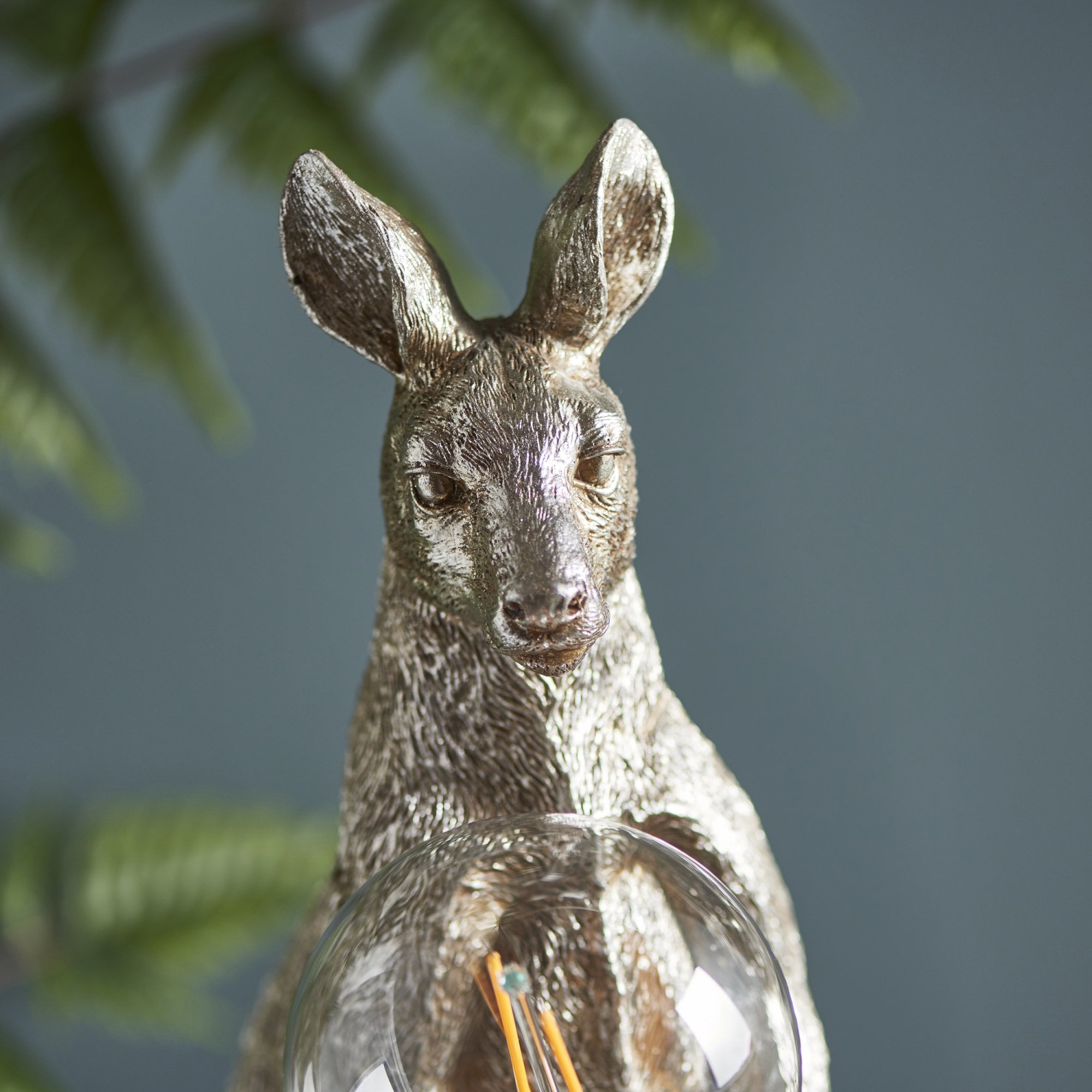 Utopia Skippy The Kangaroo Table Lamp - Vintage Silver
