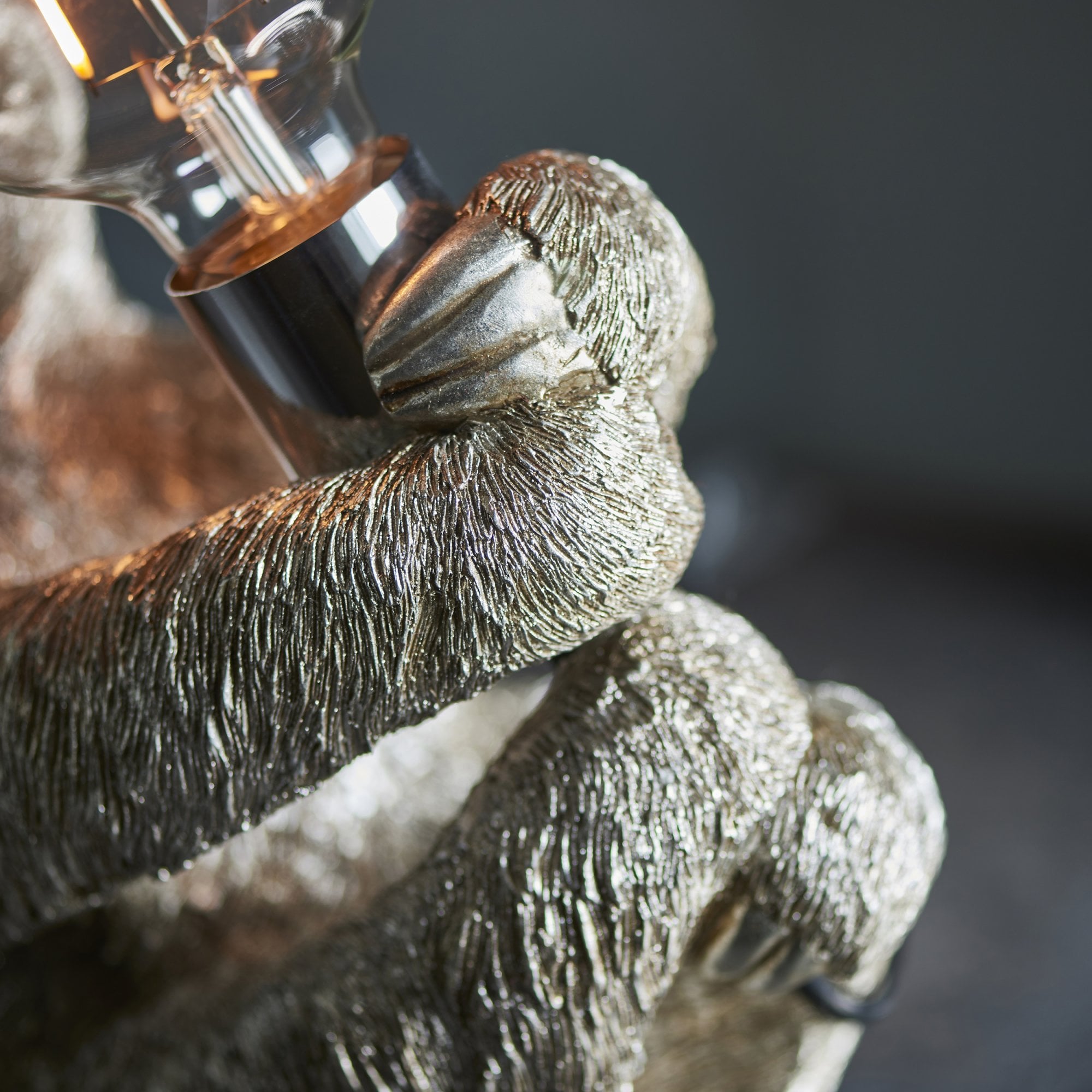Utopia Sleepy Sloth Table Lamp - Vintage Silver