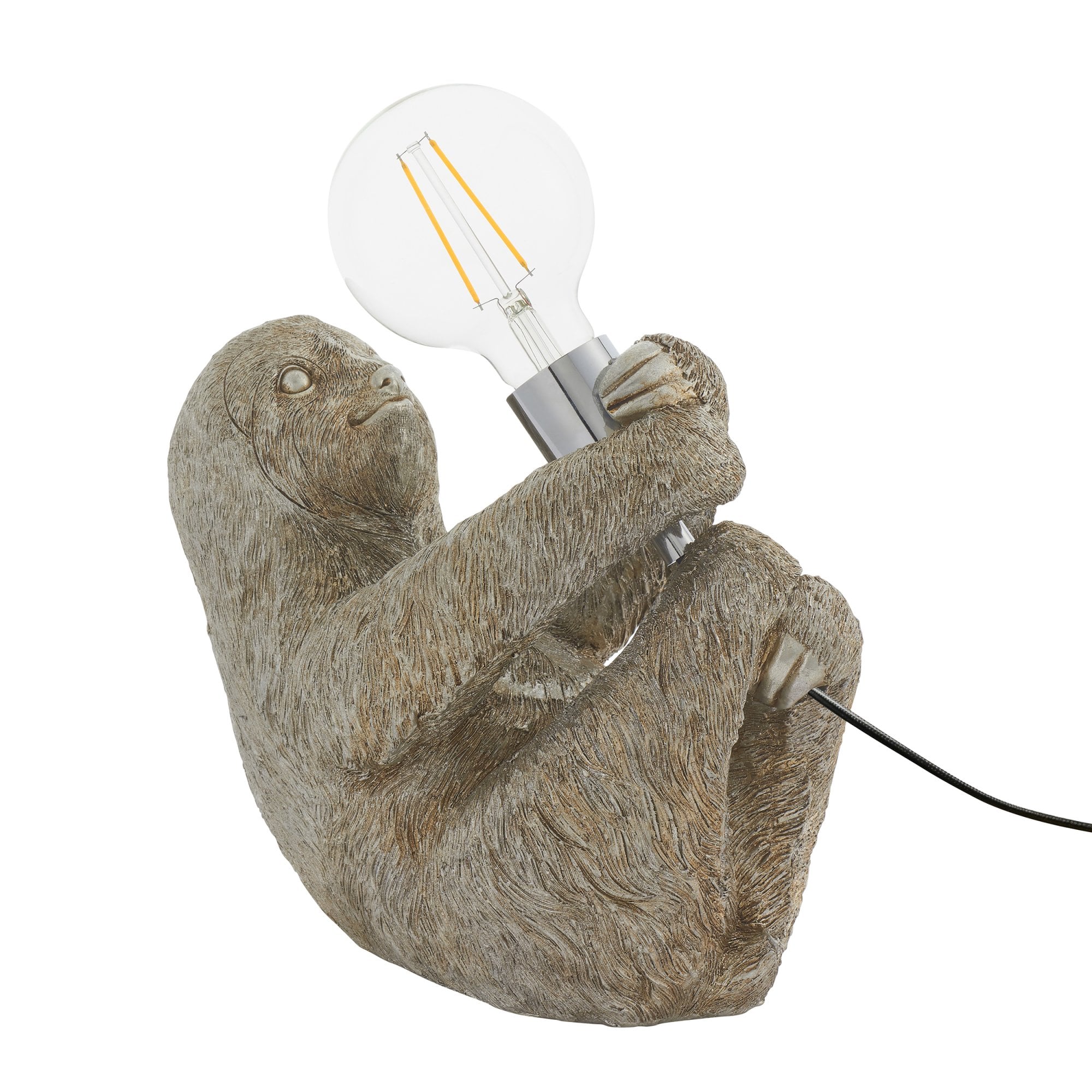 Utopia Sleepy Sloth Table Lamp - Vintage Silver