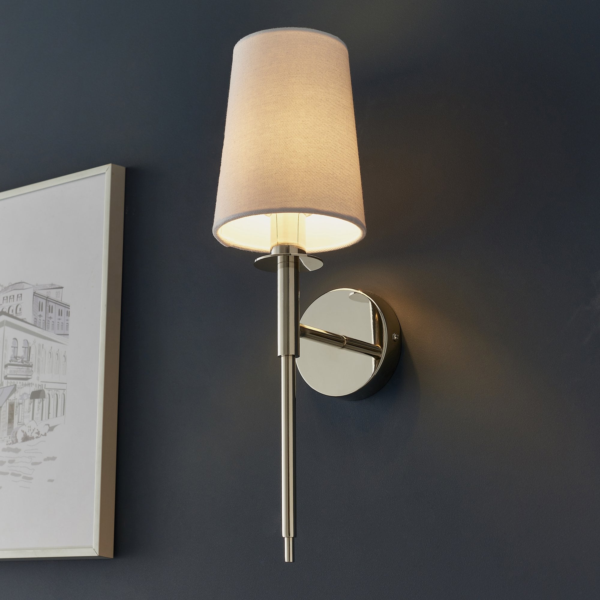 Utopia The Classic Wall Light - Bright Nickel