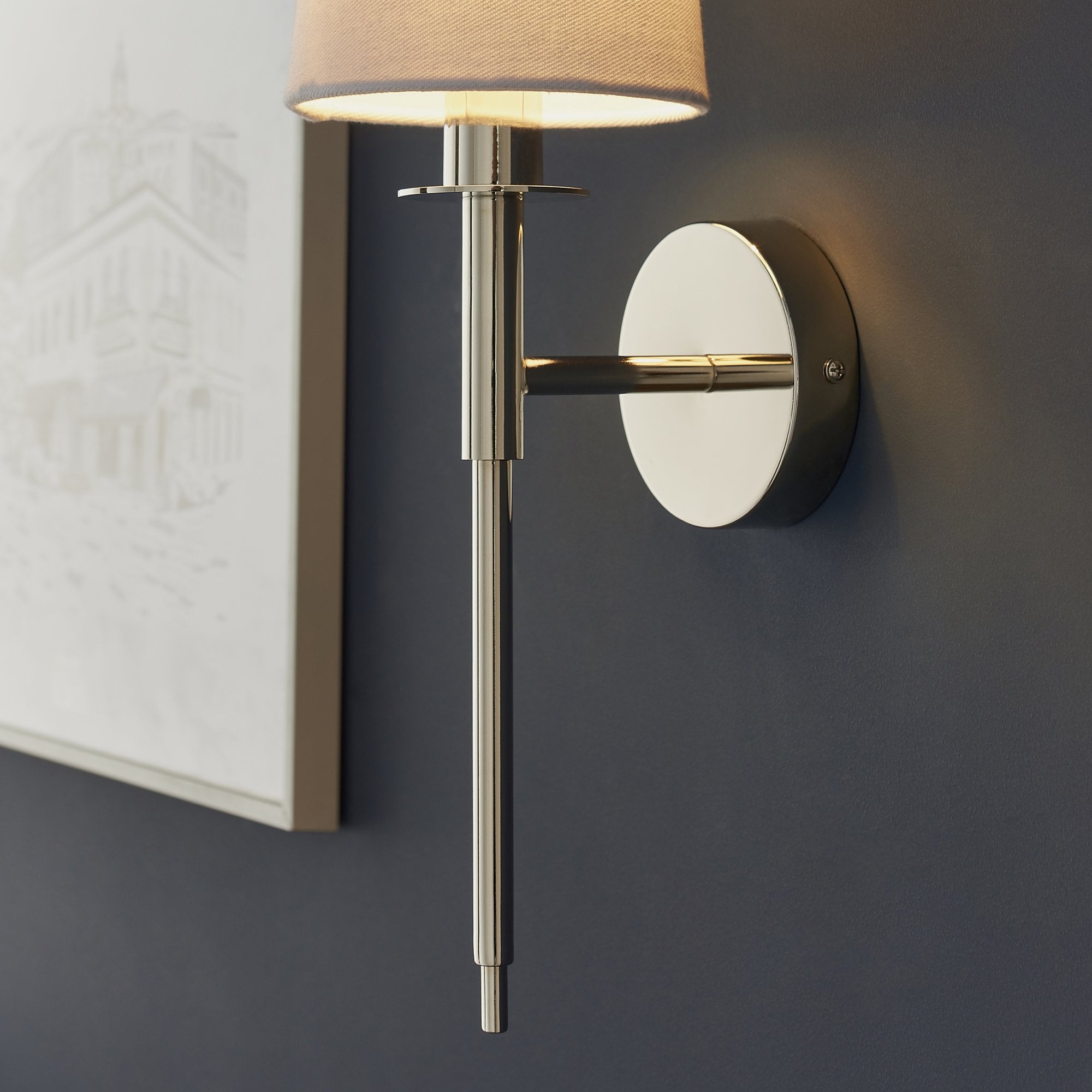 Utopia The Classic Wall Light - Bright Nickel