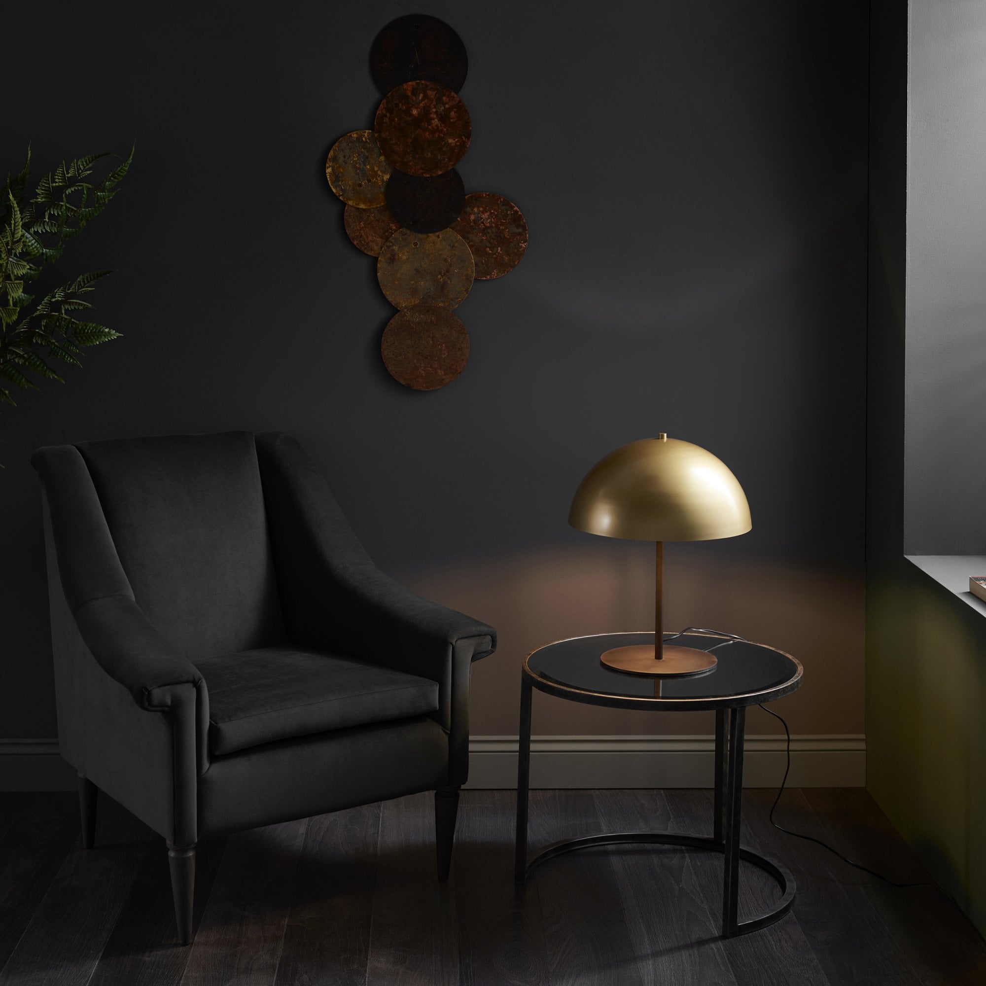 Utopia Umbrella Table Lamp - Gold