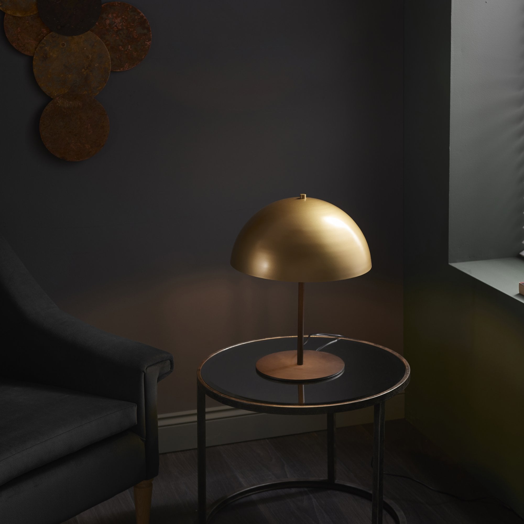 Utopia Umbrella Table Lamp - Gold