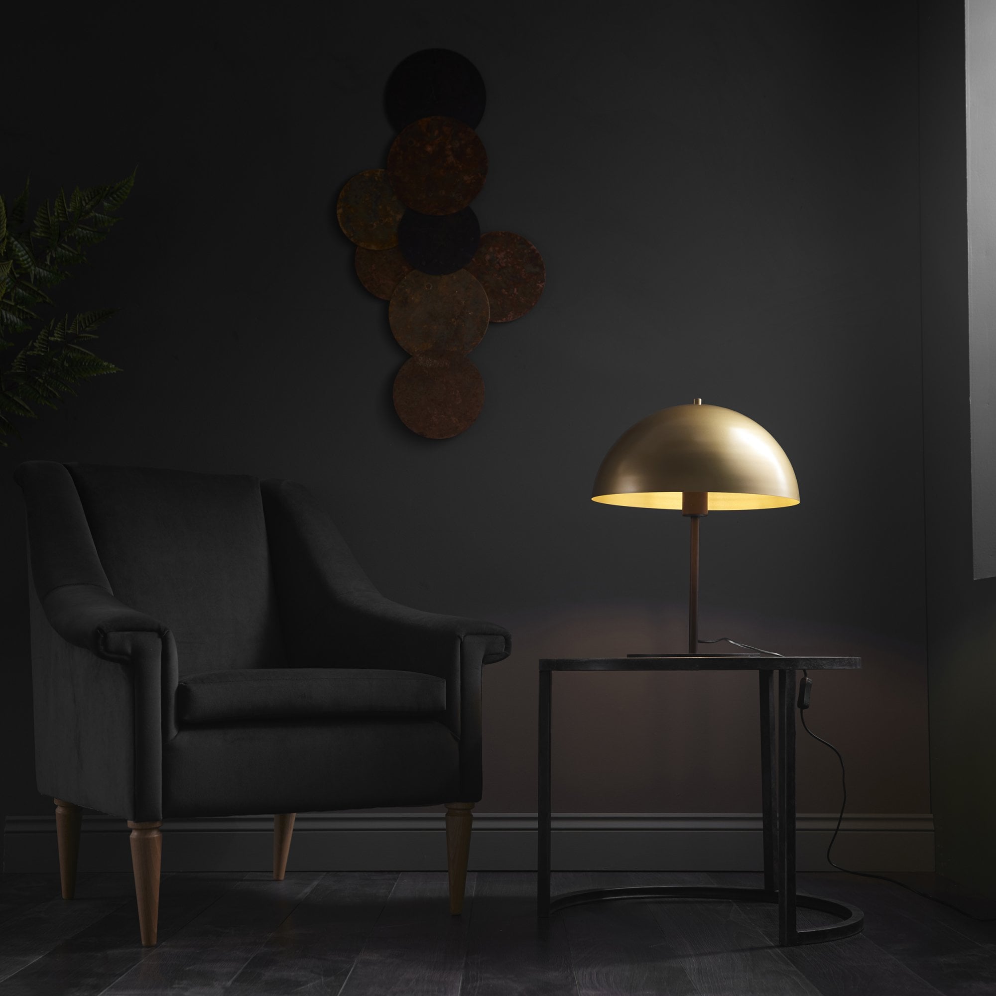 Utopia Umbrella Table Lamp - Gold