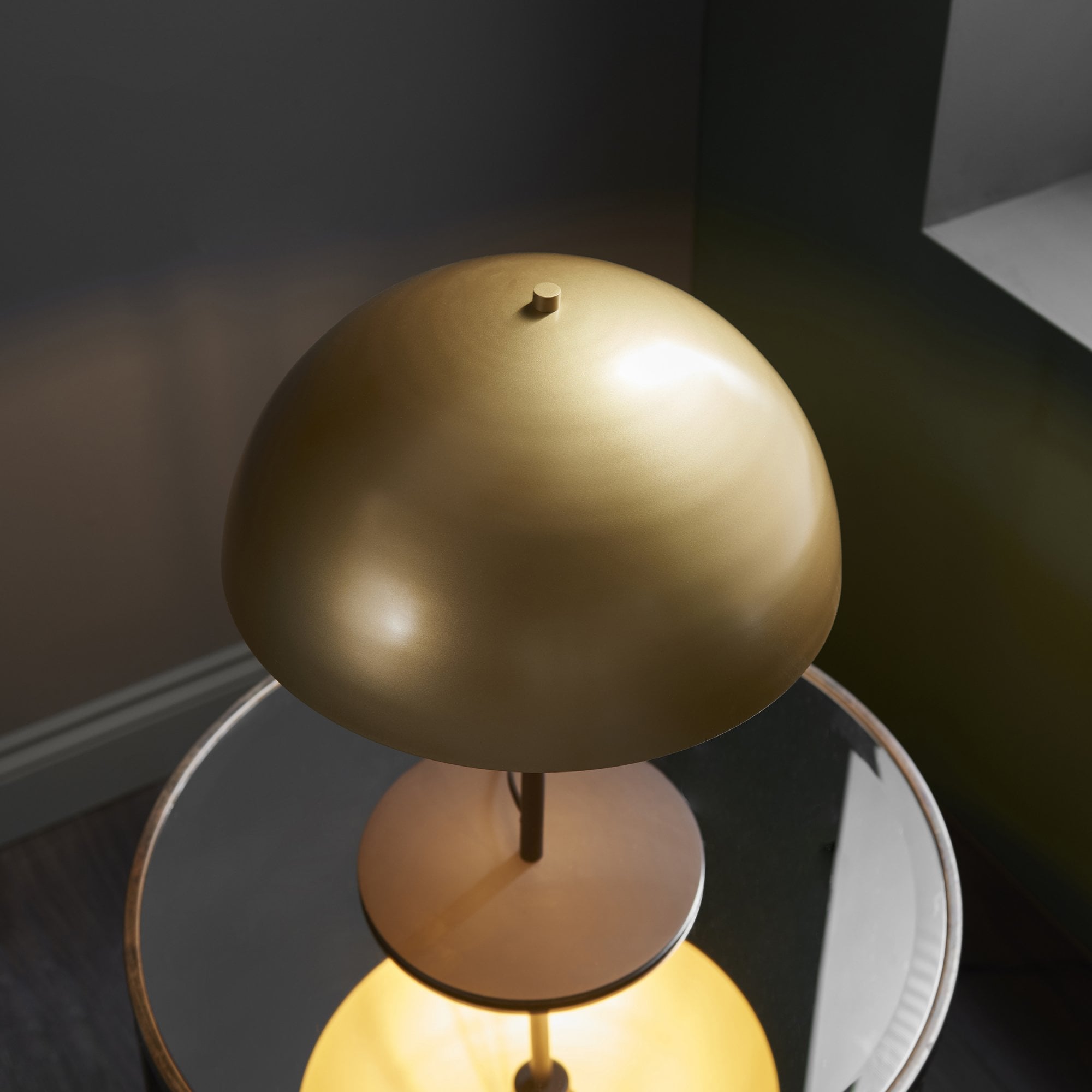 Utopia Umbrella Table Lamp - Gold