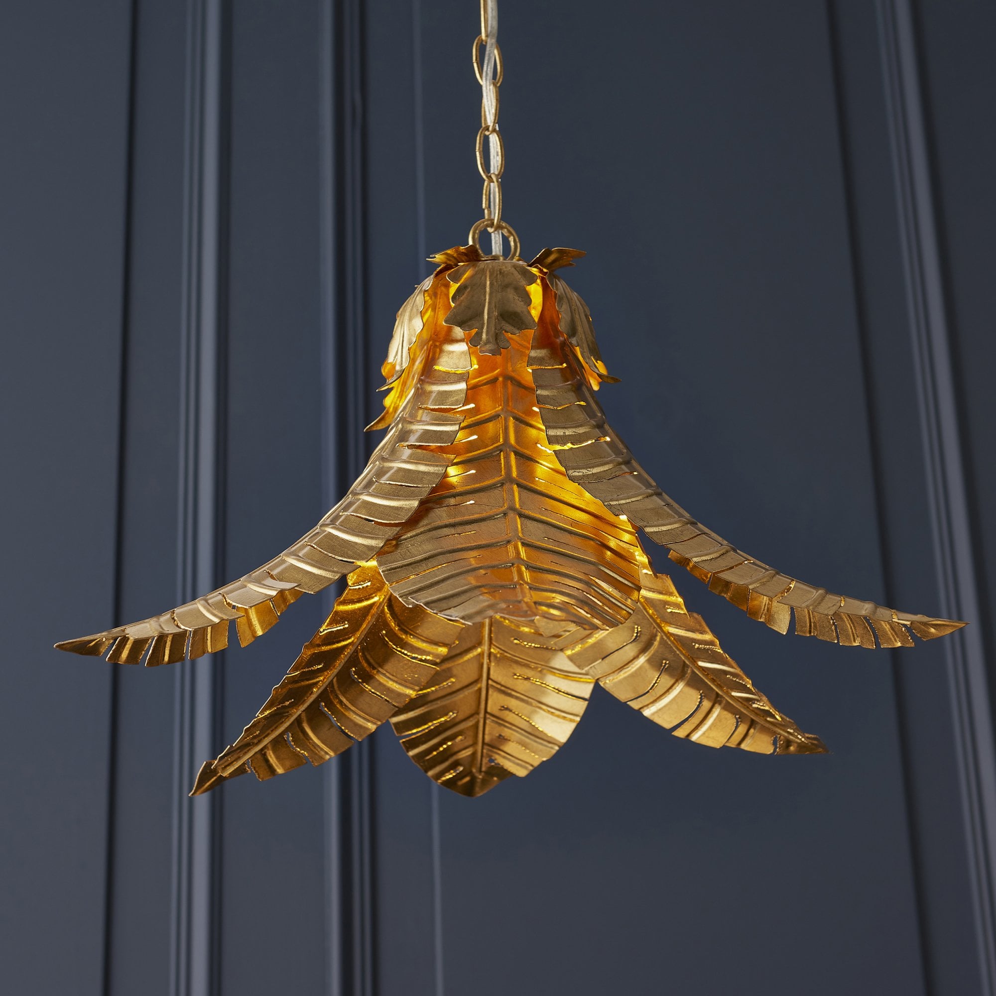Utopia Tropical Single Pendant - Gold - 48cm Diameter