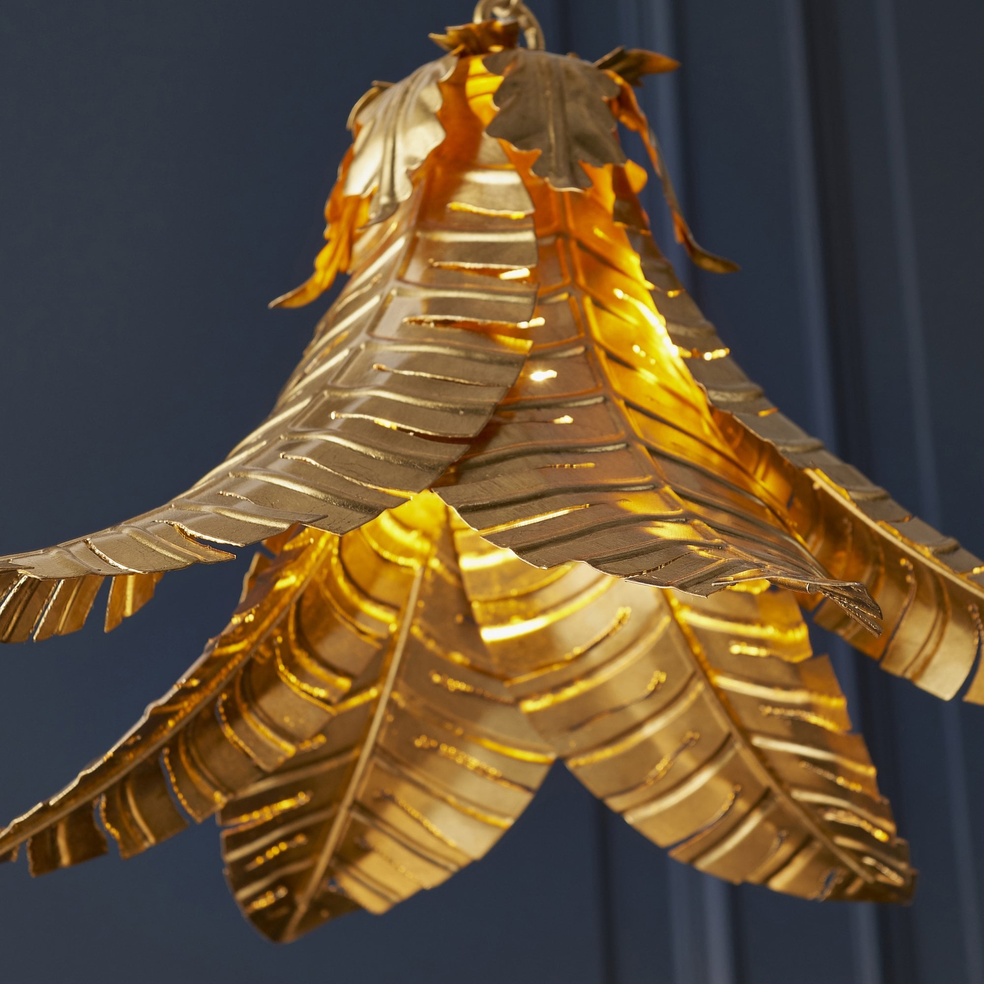 Utopia Tropical Single Pendant - Gold - 48cm Diameter