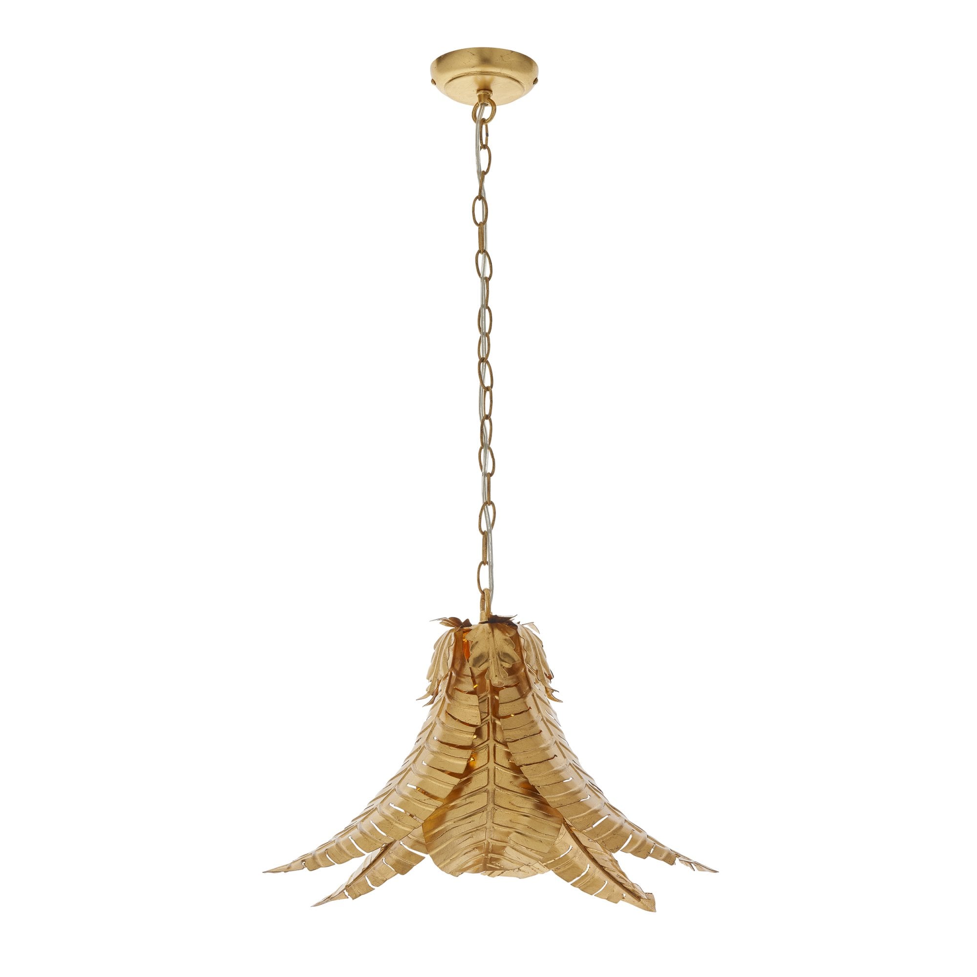 Utopia Tropical Single Pendant - Gold - 48cm Diameter