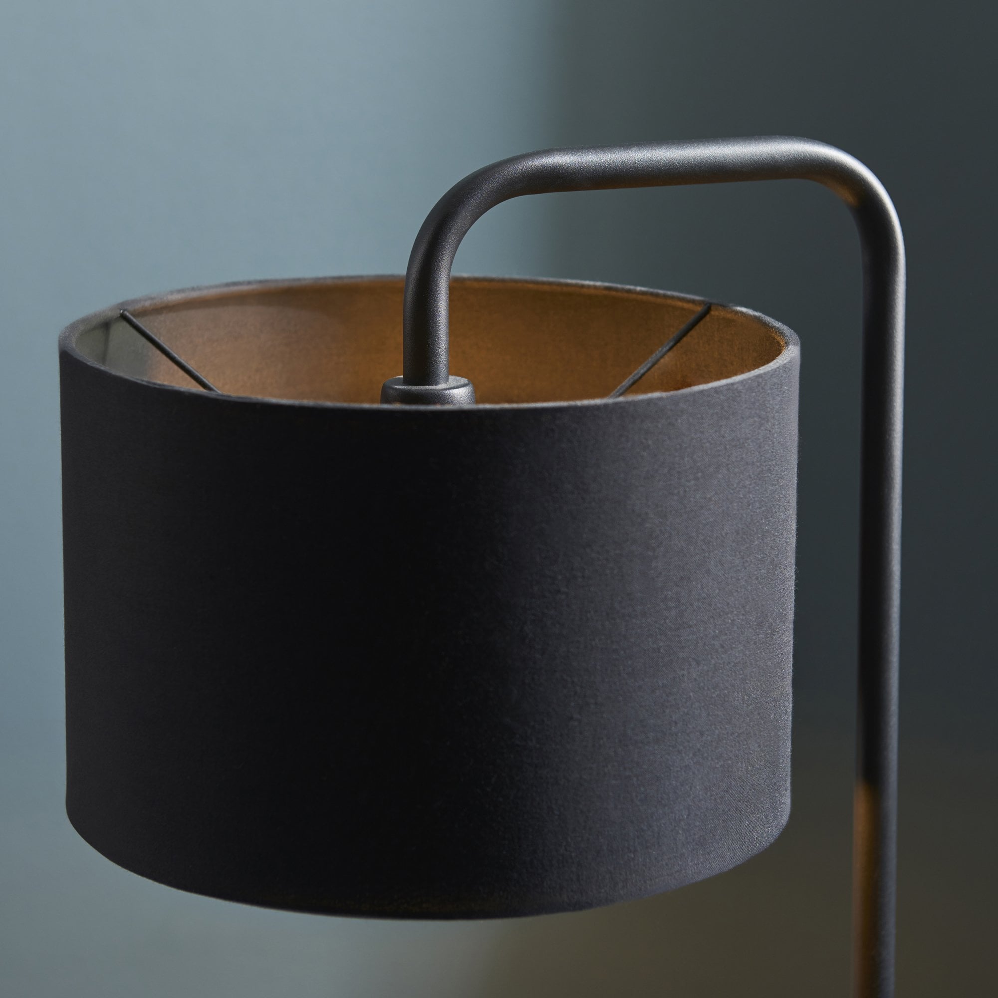 Utopia The Modern Table Lamp - Satin Black With Black Shade