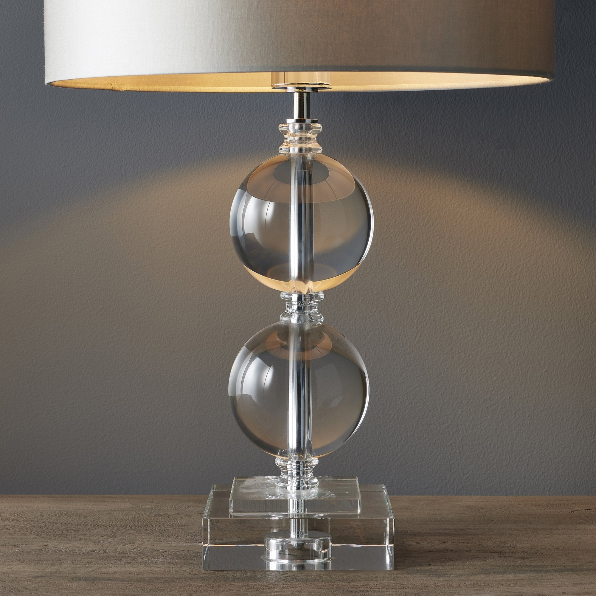 Utopia Neptune Table Lamp - Clear Crystal Base Only - 43cm Tall