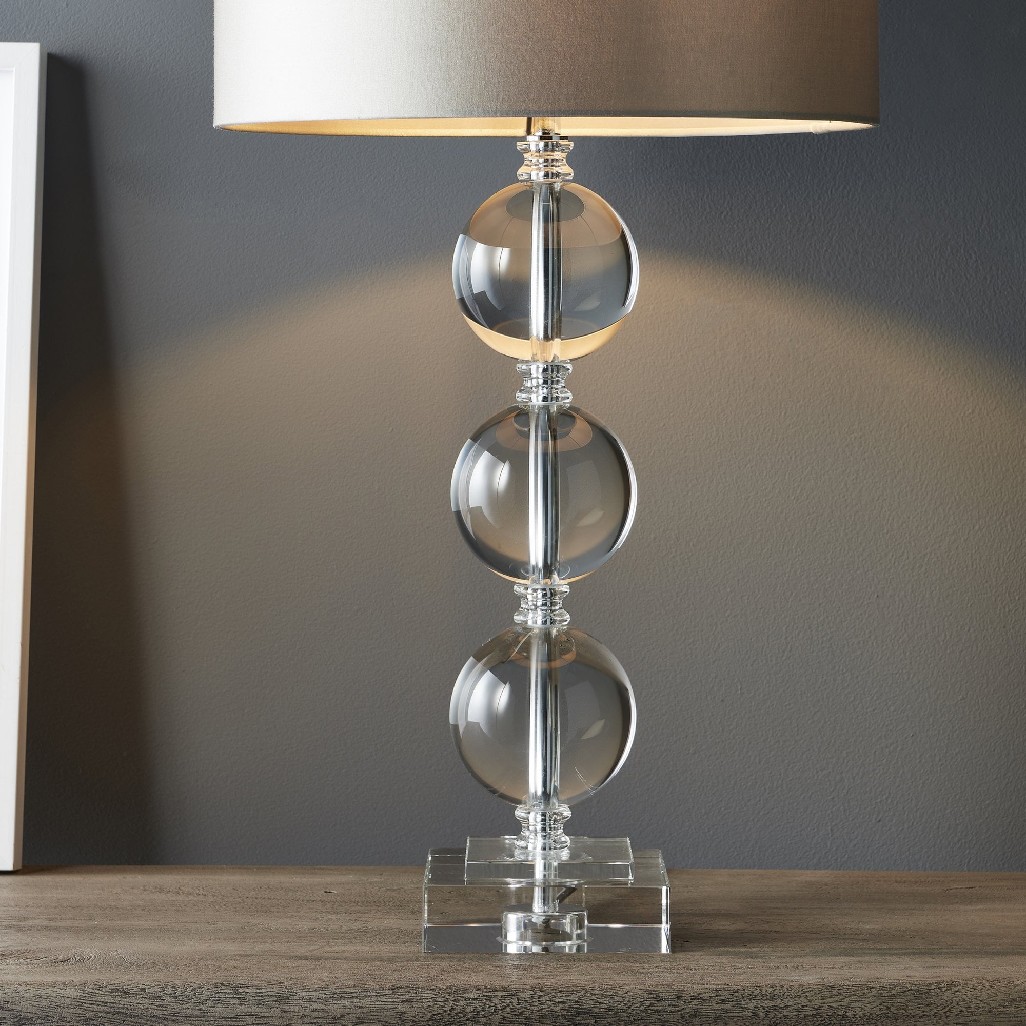 Utopia Neptune Table Lamp - Clear Crystal - Base Only - 56cm Tall