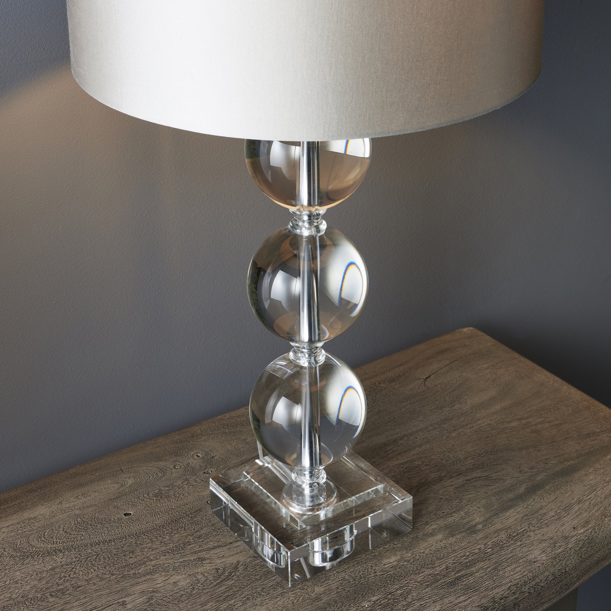 Utopia Neptune Table Lamp - Clear Crystal - Base Only - 56cm Tall