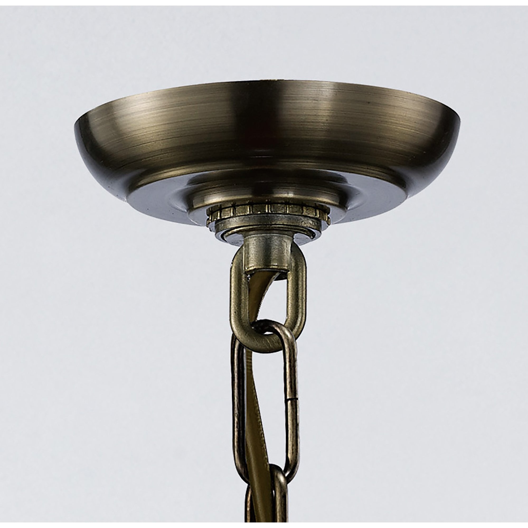 Diyas IL31115 Aston Pendant 12 Light Antique Brass/Glass