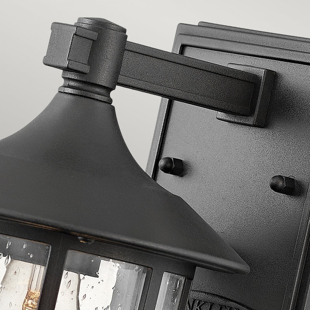 Hinkley Freeport Single Small Wall Lantern - Textured Black