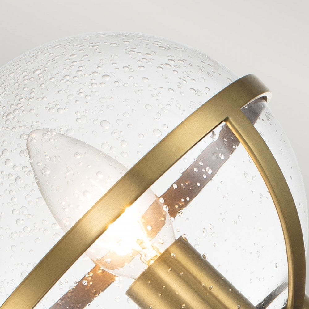 Hinkley Hollis Single Wall Light - Clear - Heritage Brass
