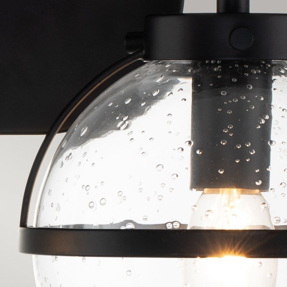 Hinkley Hollis 2 Light Wall Light - Clear - Black