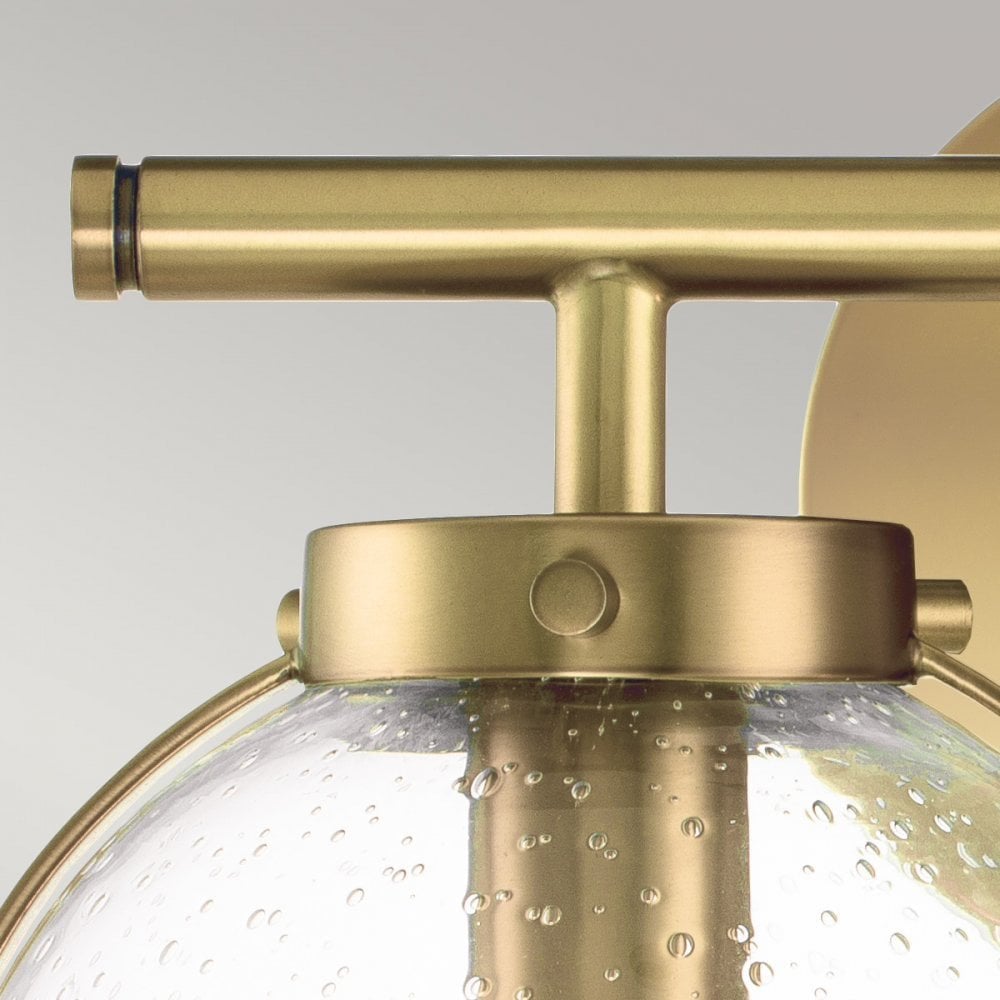 Hinkley Hollis 2 Light Wall Light - Clear - Heritage Brass