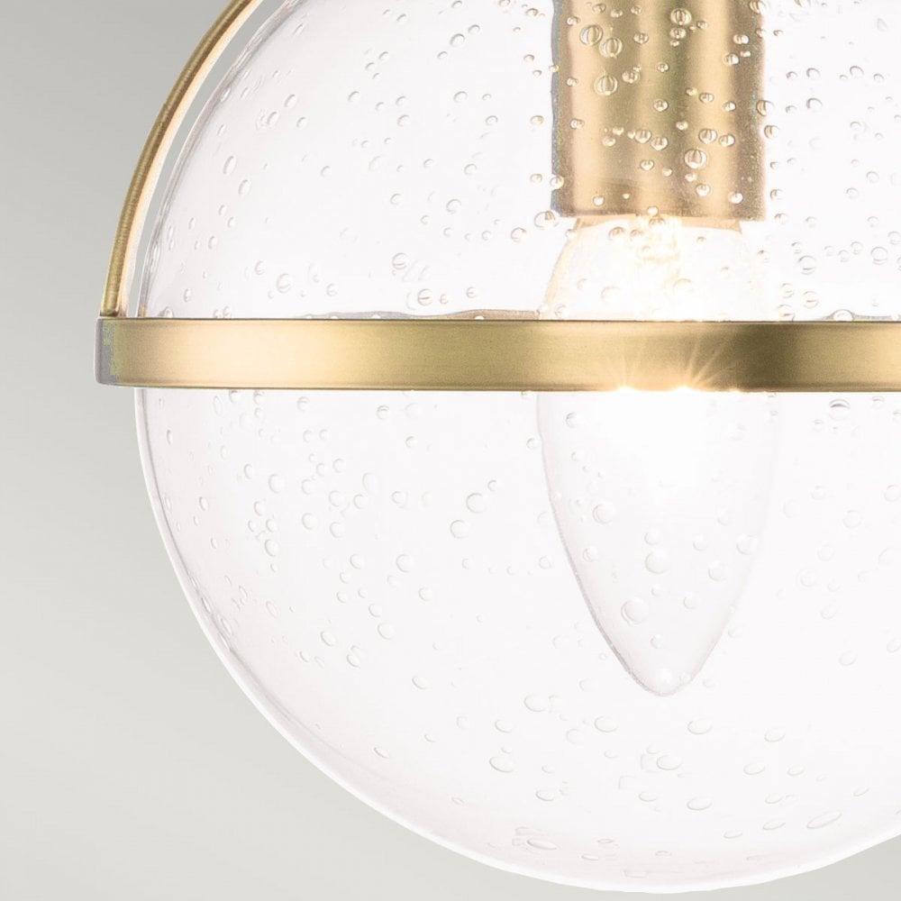 Hinkley Hollis 3 Light Wall Light - Clear - Heritage Brass