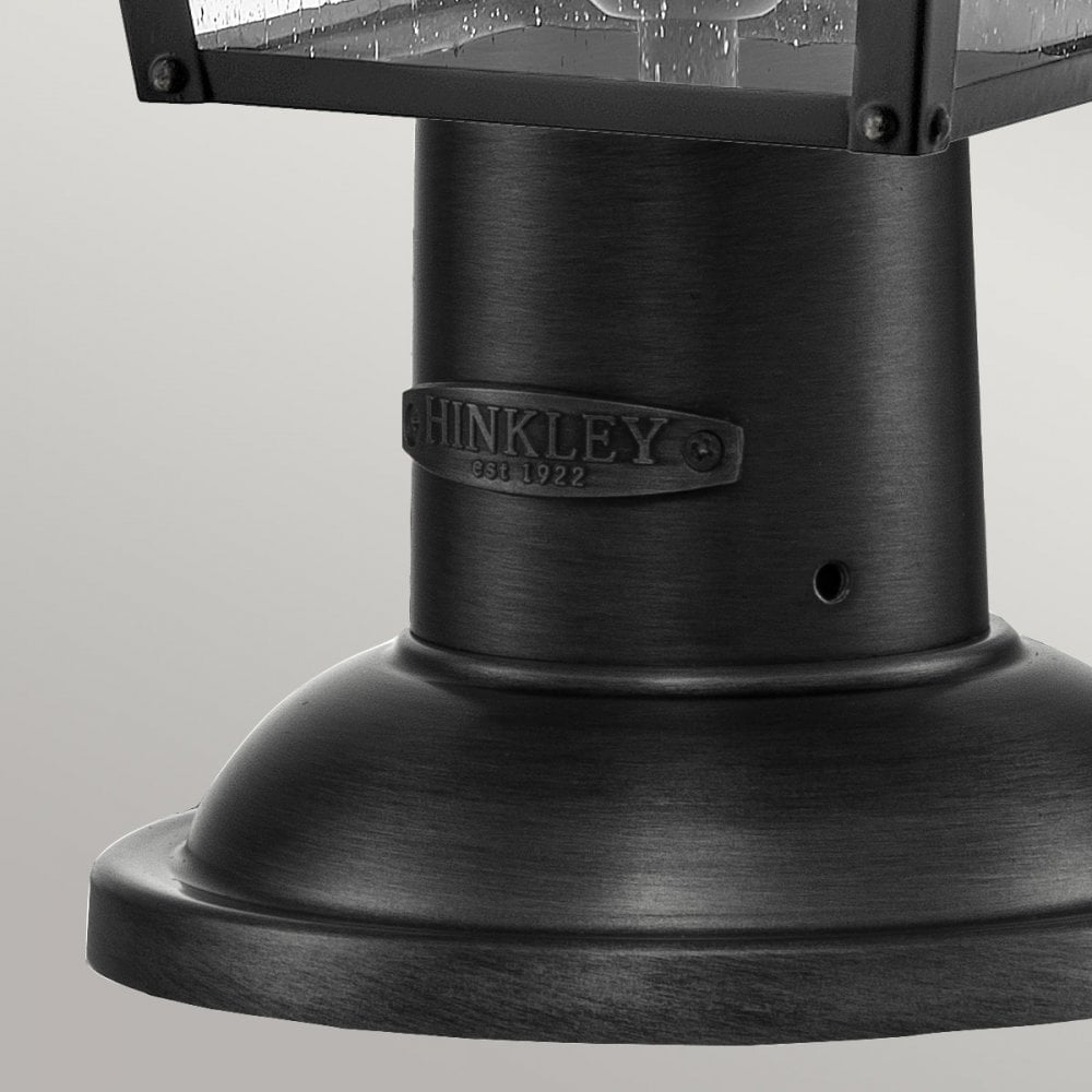 Hinkley Huntersfield 2 Light Medium Pedestal Lantern - Black