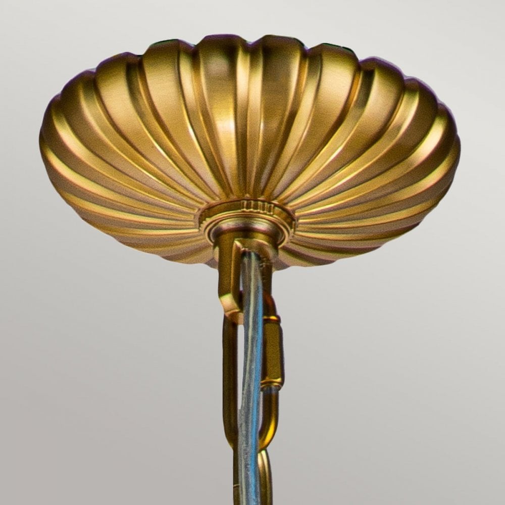 Feiss Adams 4 Light Pendant Chandelier - Brushed Brass
