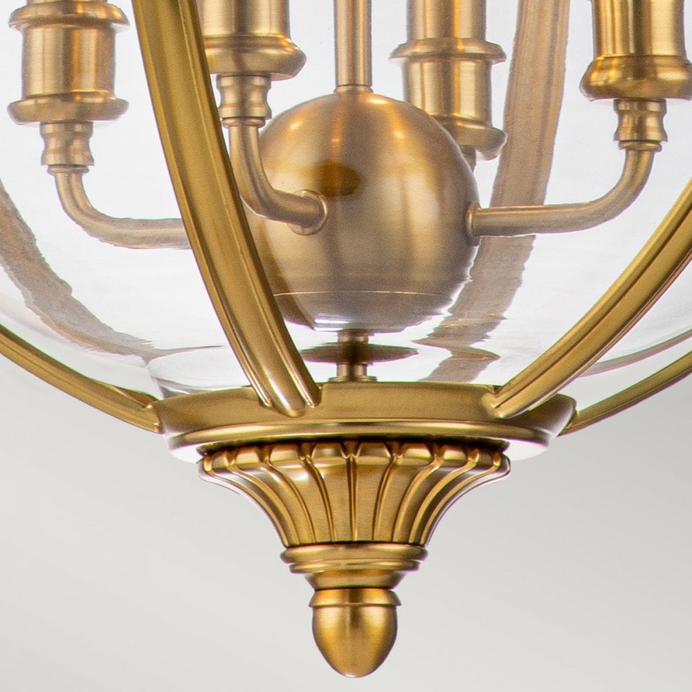 Feiss Adams 4 Light Pendant Chandelier - Brushed Brass