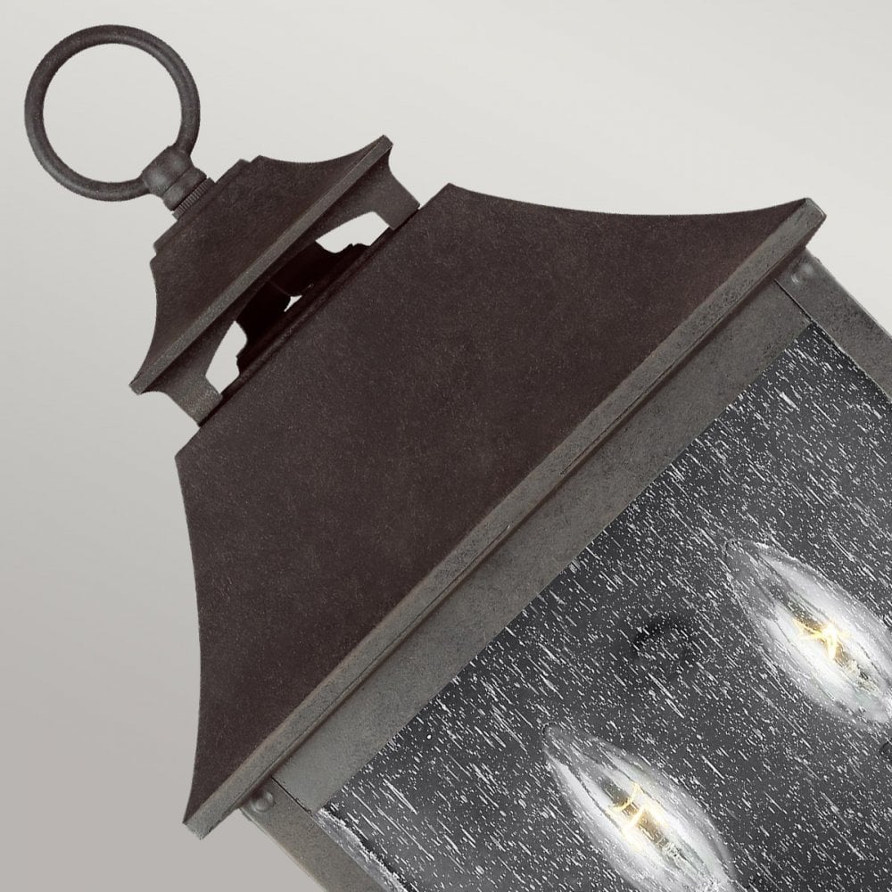 Feiss Galena 2 Light Half Lantern - Sable