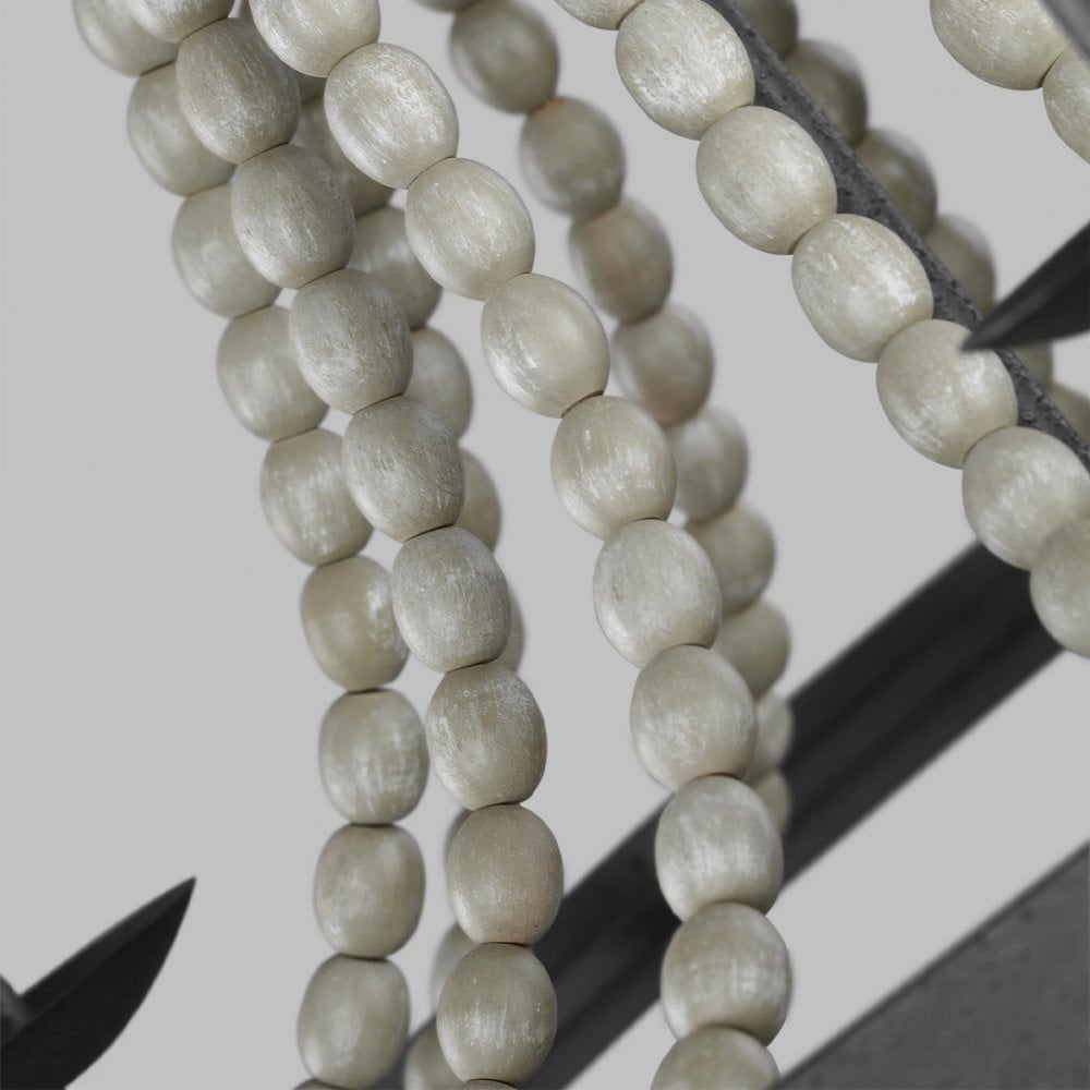 Feiss Nori 3 Light Chandelier - Dark Weathered Zinc & Driftwood Grey