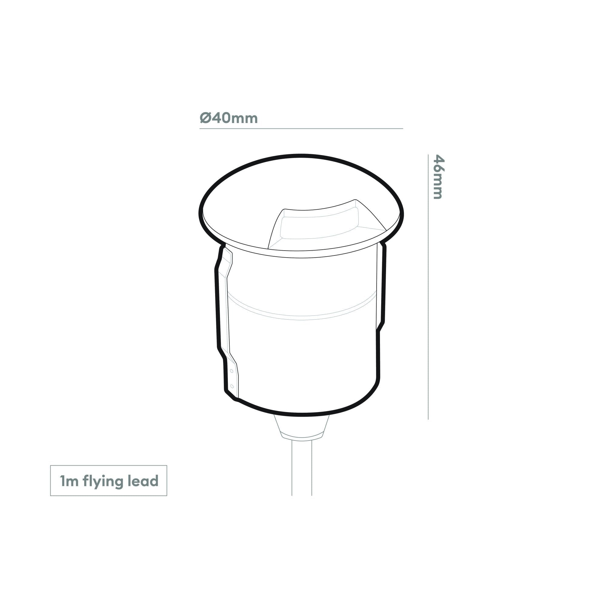Collingwood GL100 1W Mini LED Ground Light - Stainless Steel - 2 Facets/1 Direction - Low Voltage