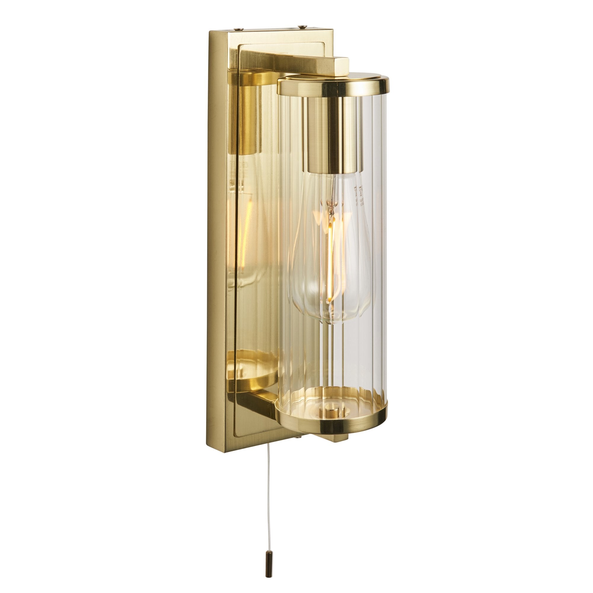 Endon Tube Wall Light - IP44 - Brushed Gold