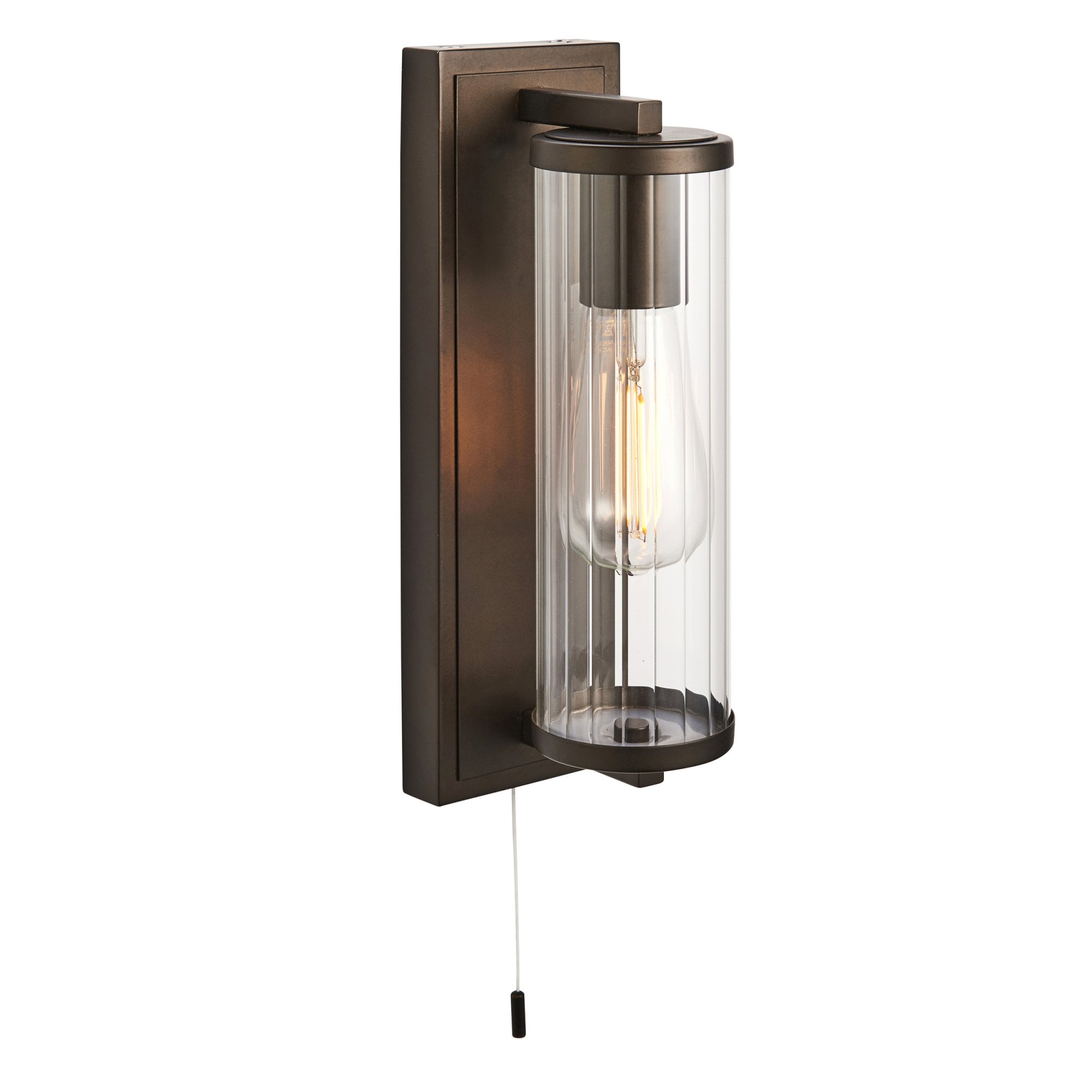 Utopia Tube Wall Light - IP44 - Dark Bronze