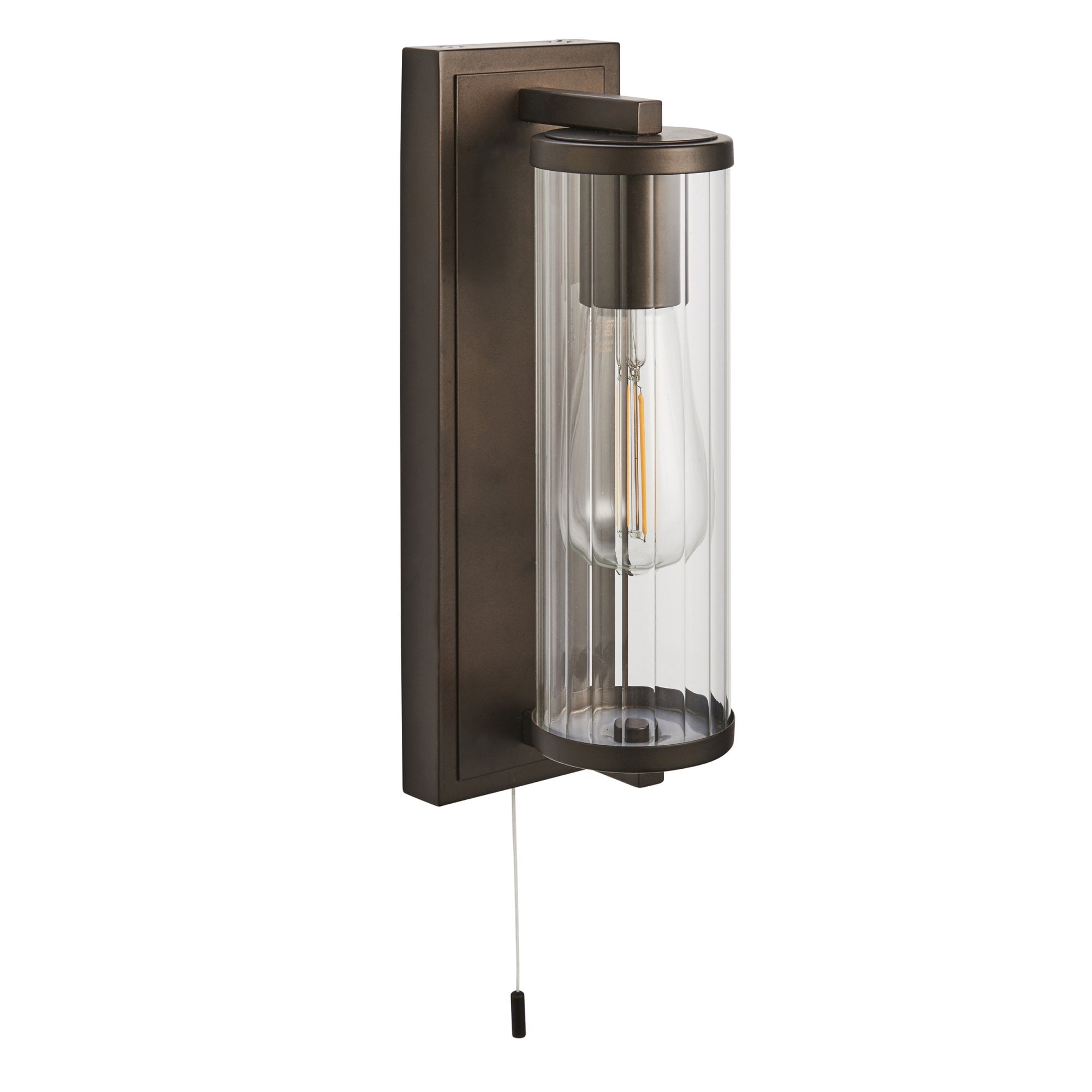 Utopia Tube Wall Light - IP44 - Dark Bronze