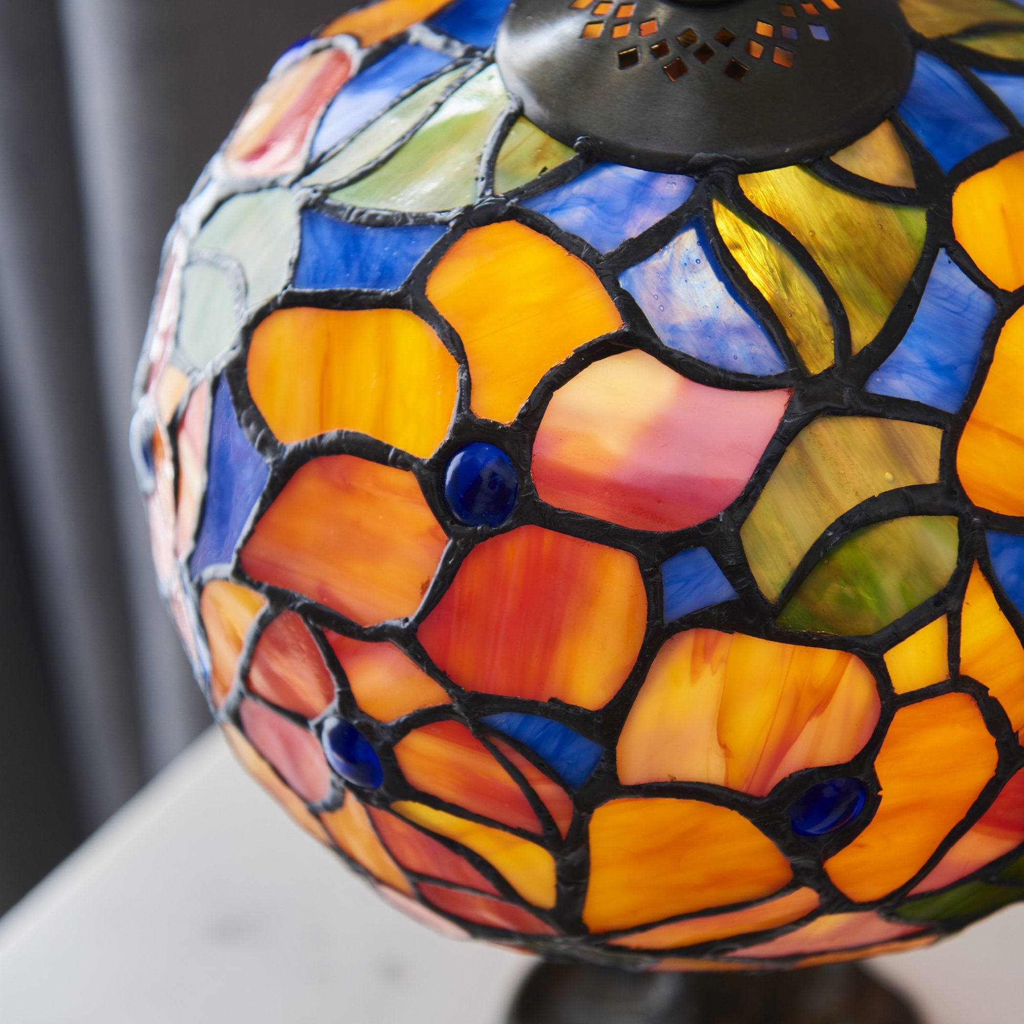 Interiors 1900 Josette Small Table Lamp - Tiffany Glass