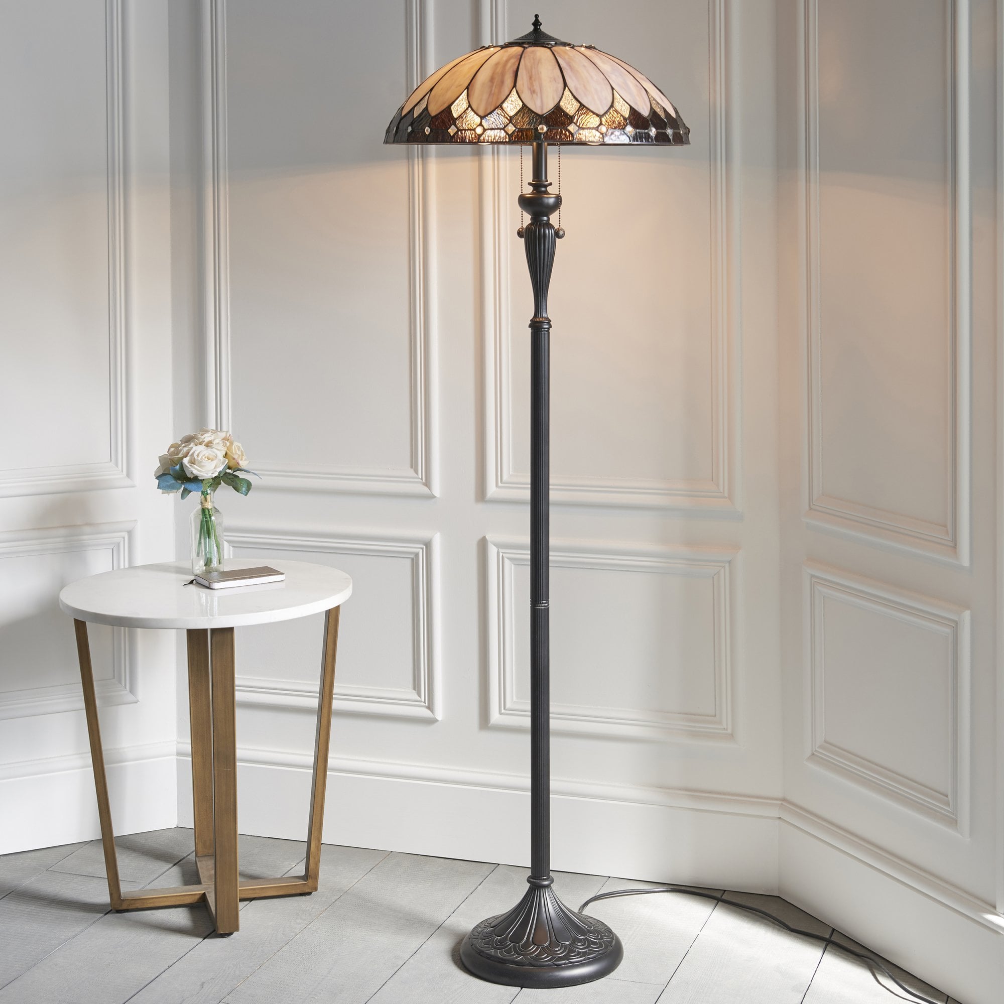 Interiors 1900 Brooklyn Floor Lamp - Tiffany Glass