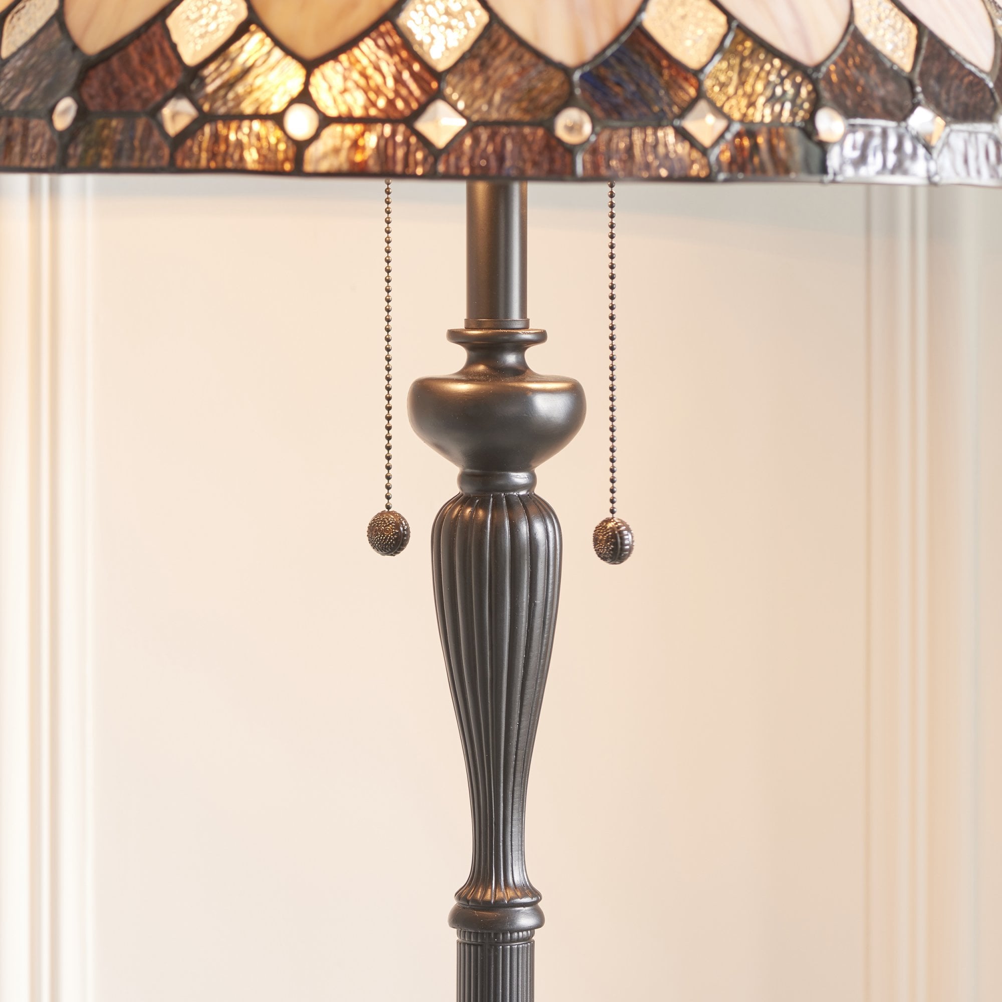 Interiors 1900 Brooklyn Floor Lamp - Tiffany Glass