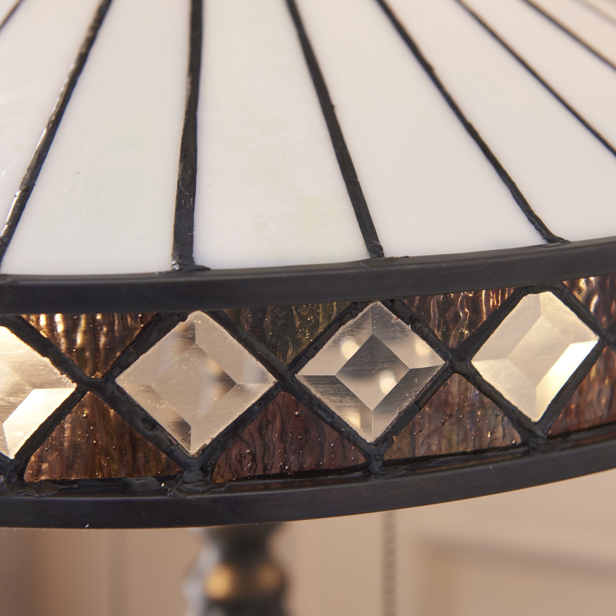 Interiors 1900 Fargo Medium Table Lamp - Tiffany Glass