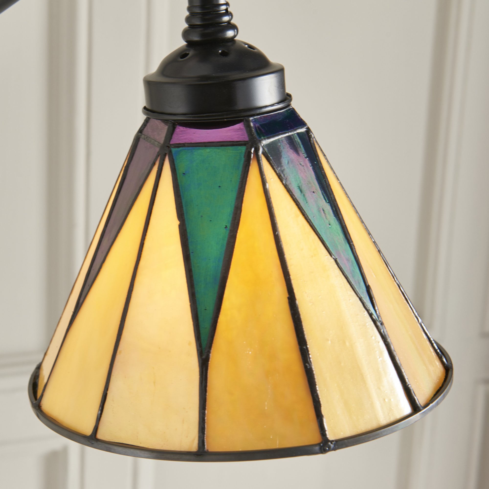 Interiors 1900 Dark Star Task Floor Lamp - Tiffany Glass