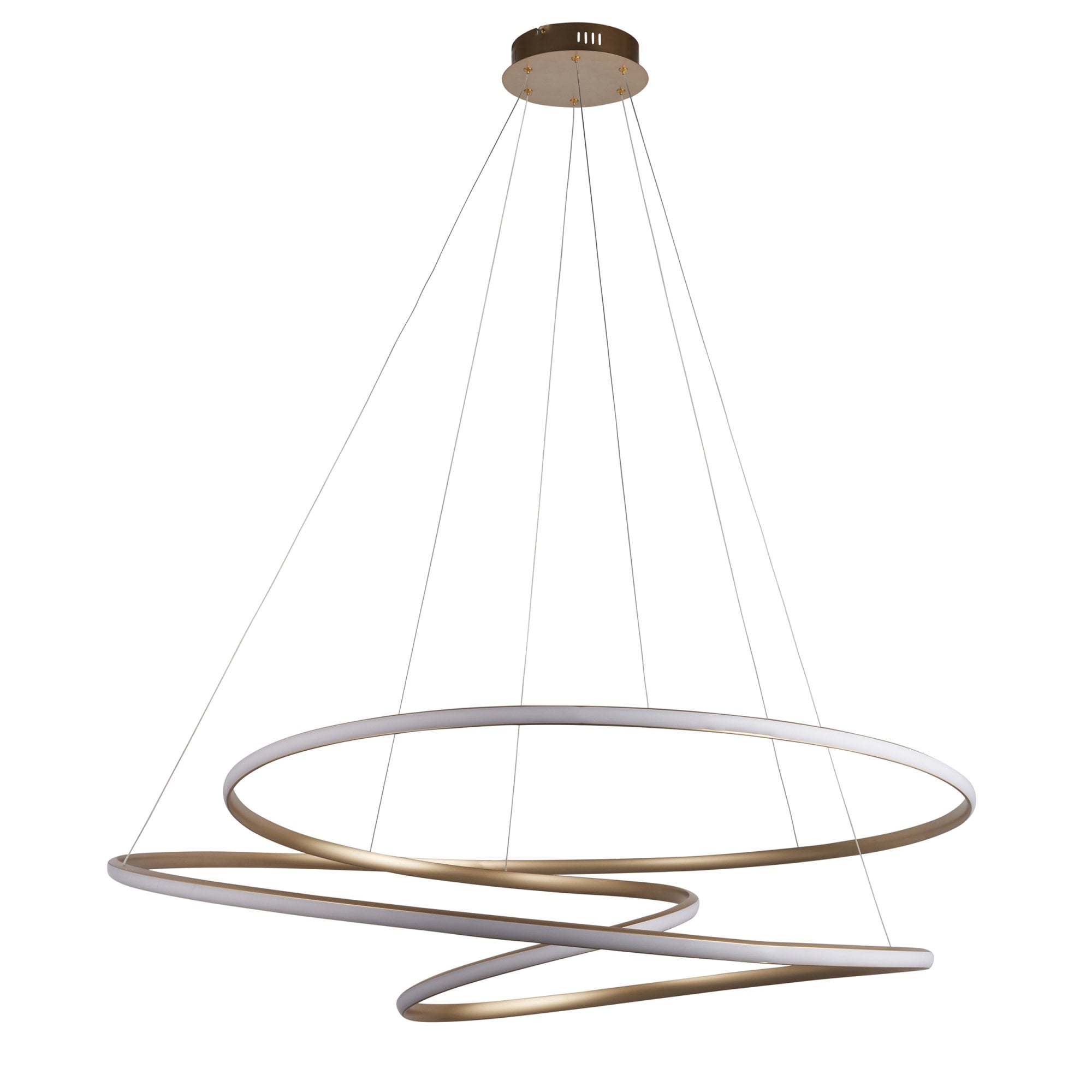 Utopia Ribbon Hoop Pendant - Gold - Extra Large
