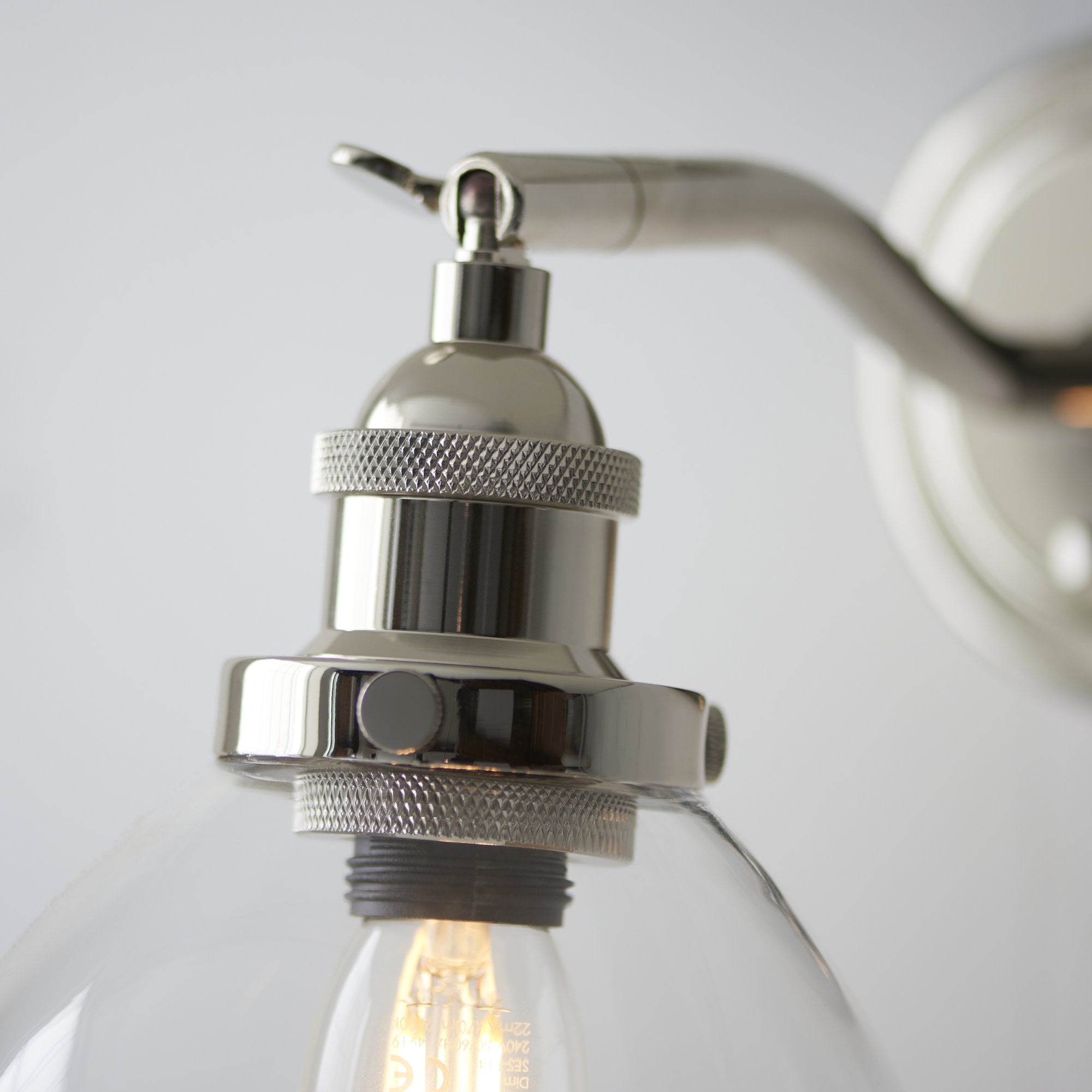 Endon Hansen Single Wall Light - Bright Nickel