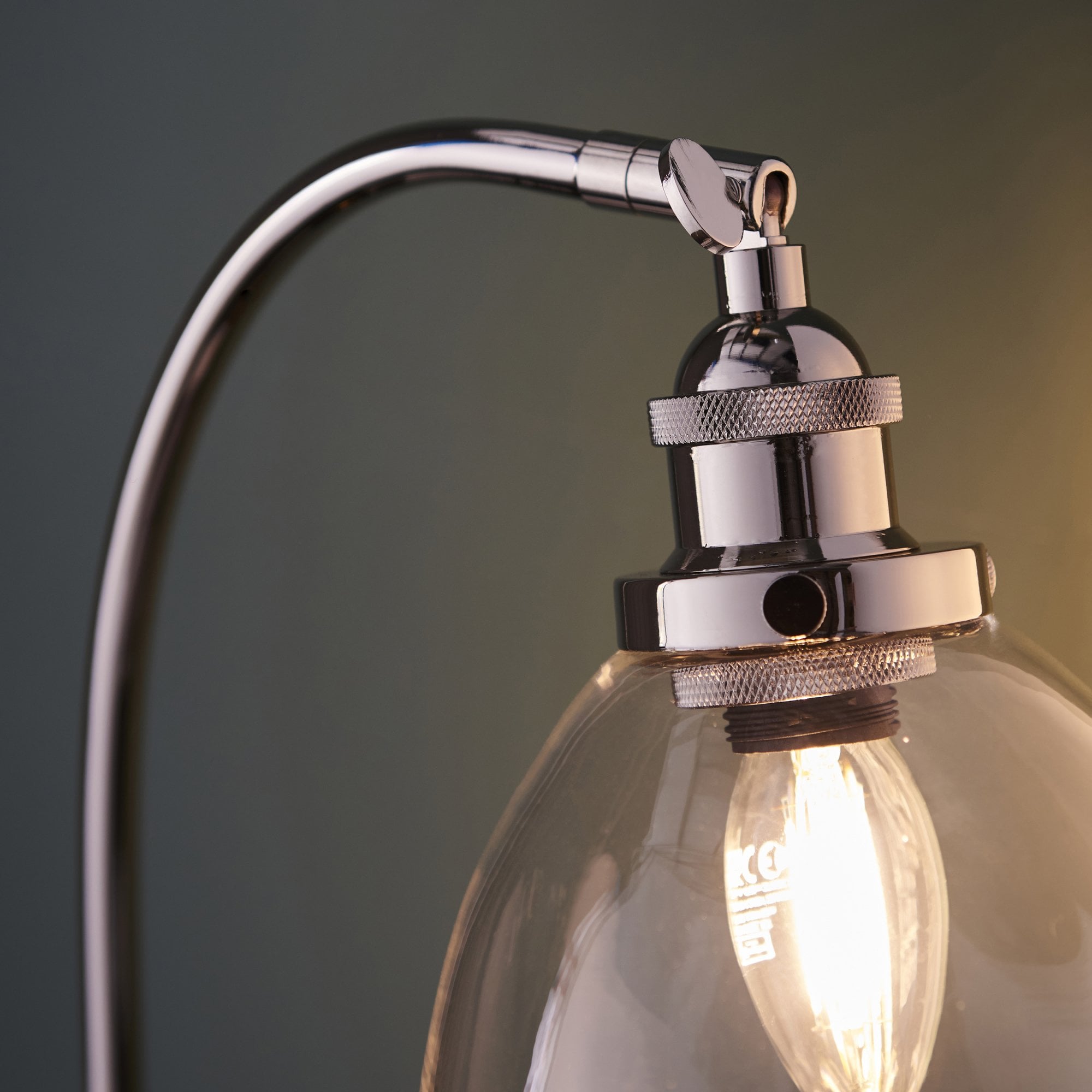 Endon Hansen Single Light Table Lamp - Bright Nickel