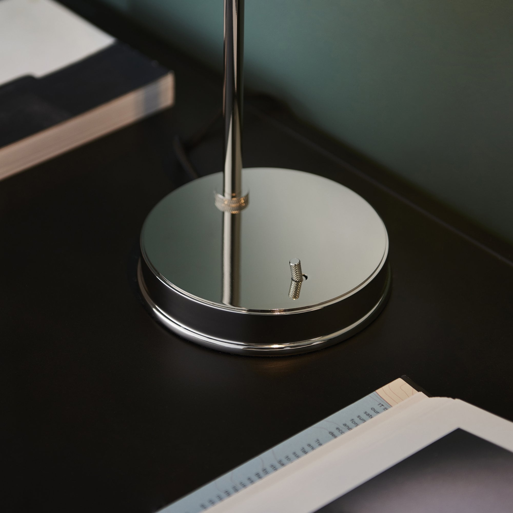 Endon Hansen Single Light Table Lamp - Bright Nickel