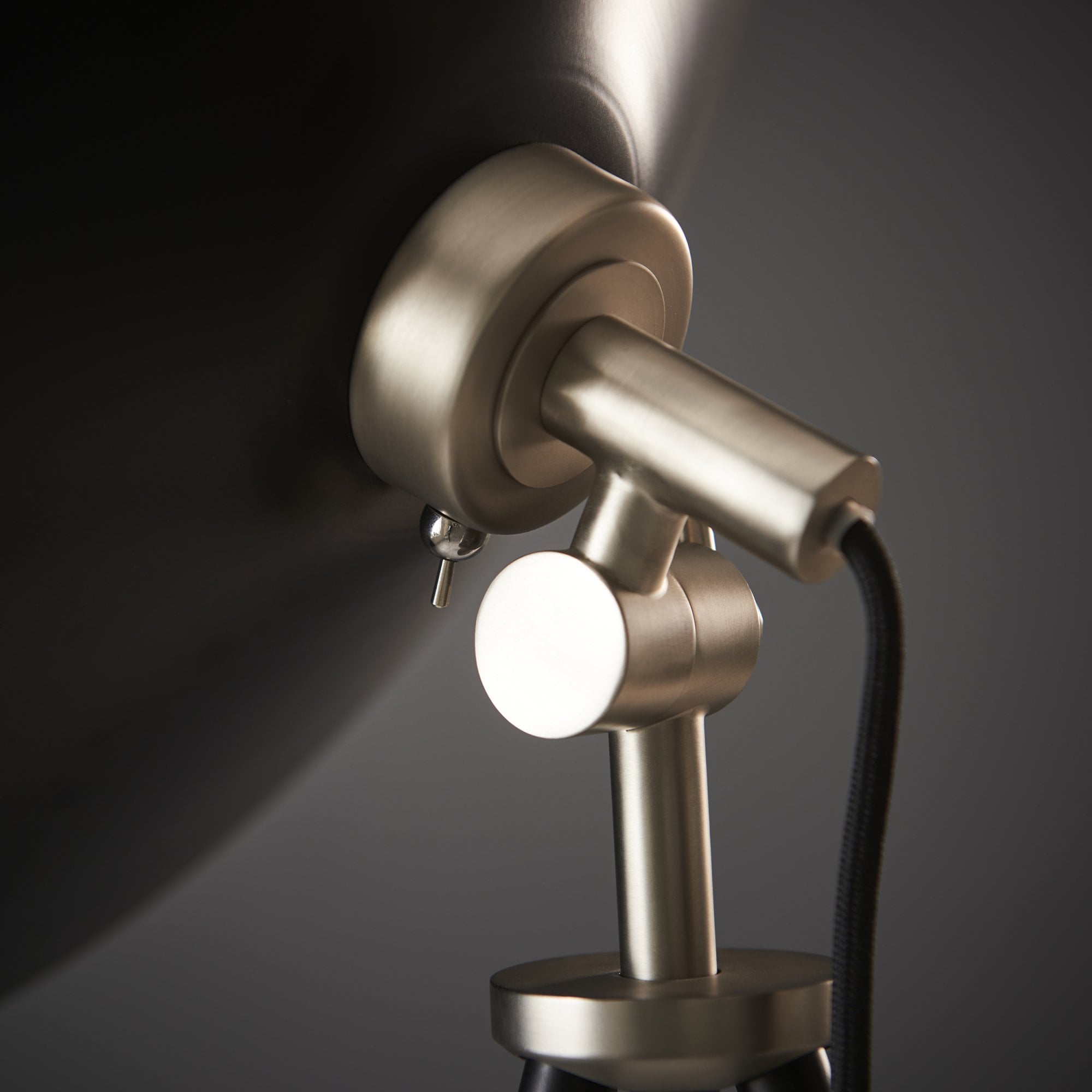 Utopia Satellite Coned Floor Light - Matt Black & Matt Nickel Plate