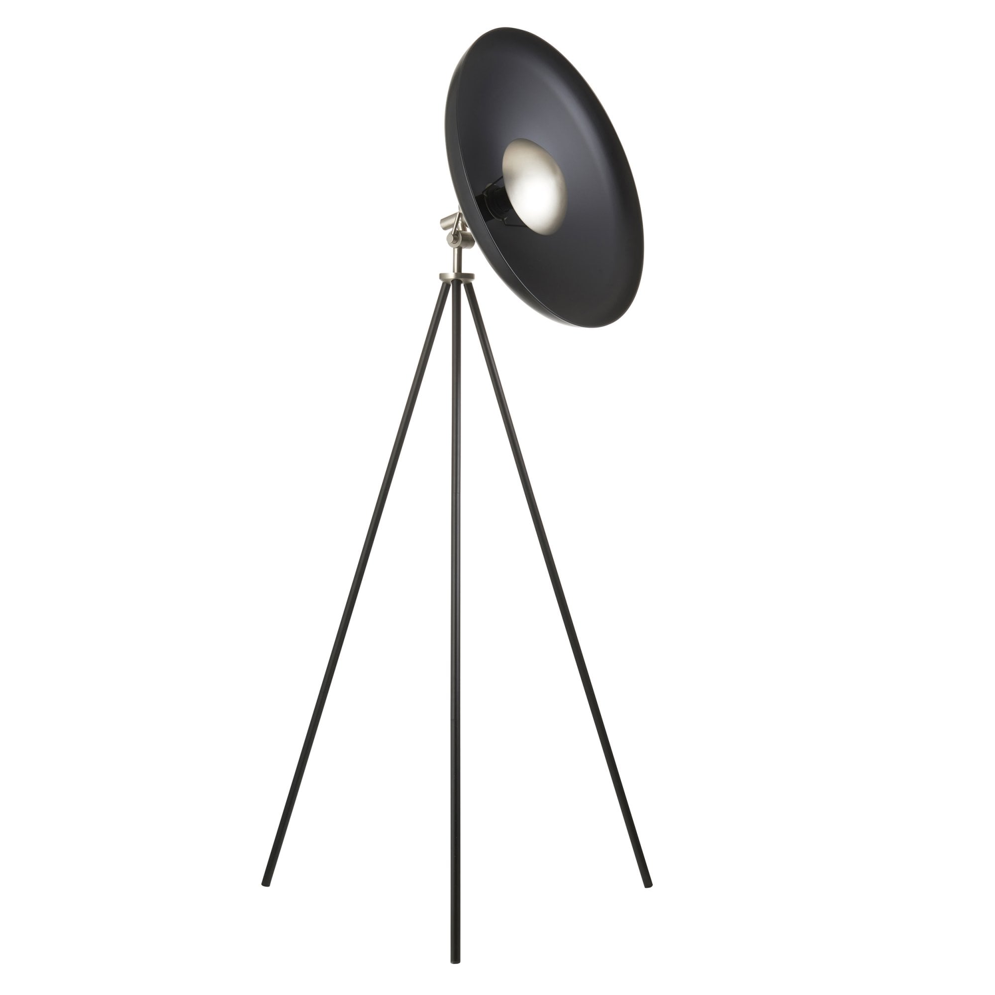 Utopia Satellite Coned Floor Light - Matt Black & Matt Nickel Plate