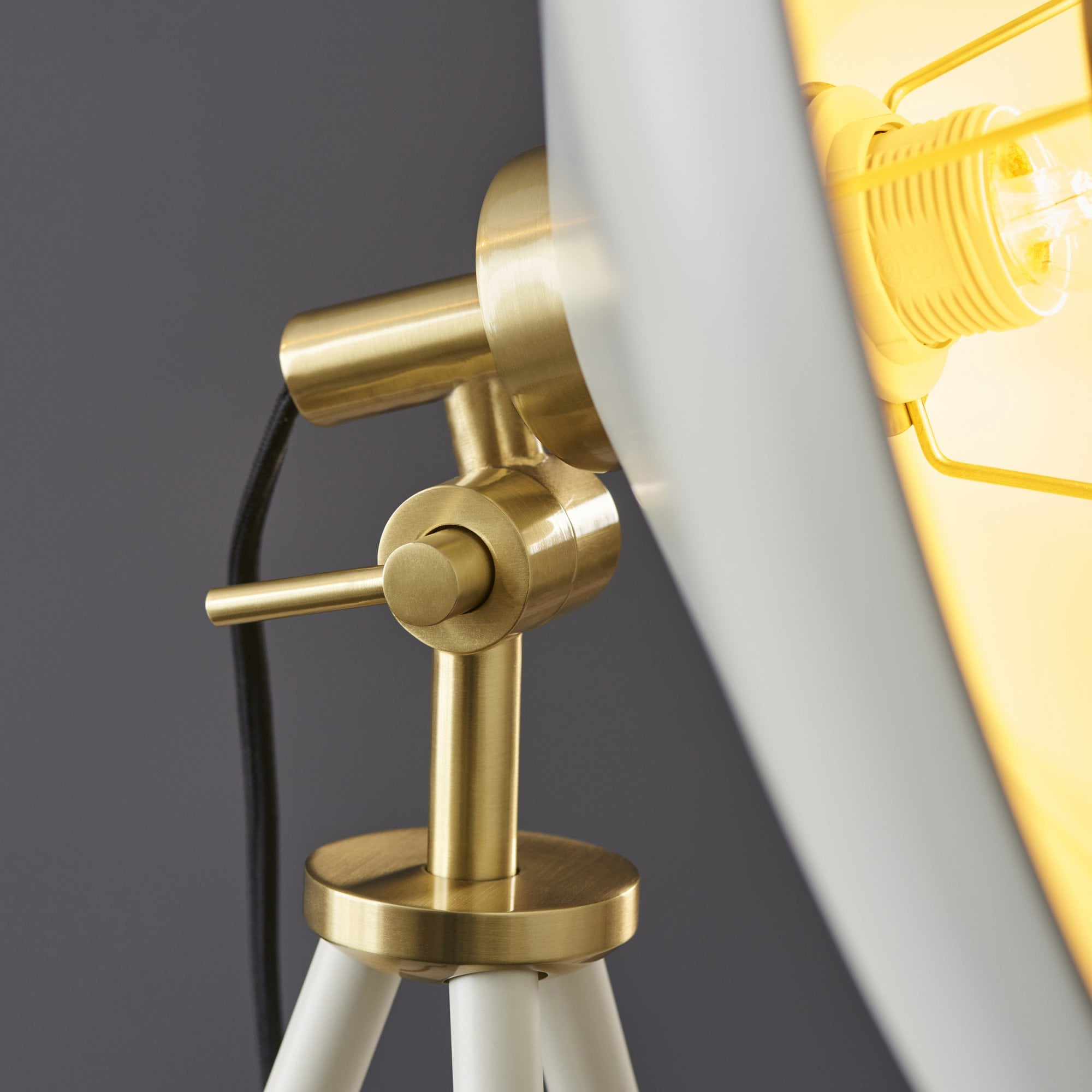 Utopia Satellite Coned Floor Light - Brushed Brass Plate & Warm White