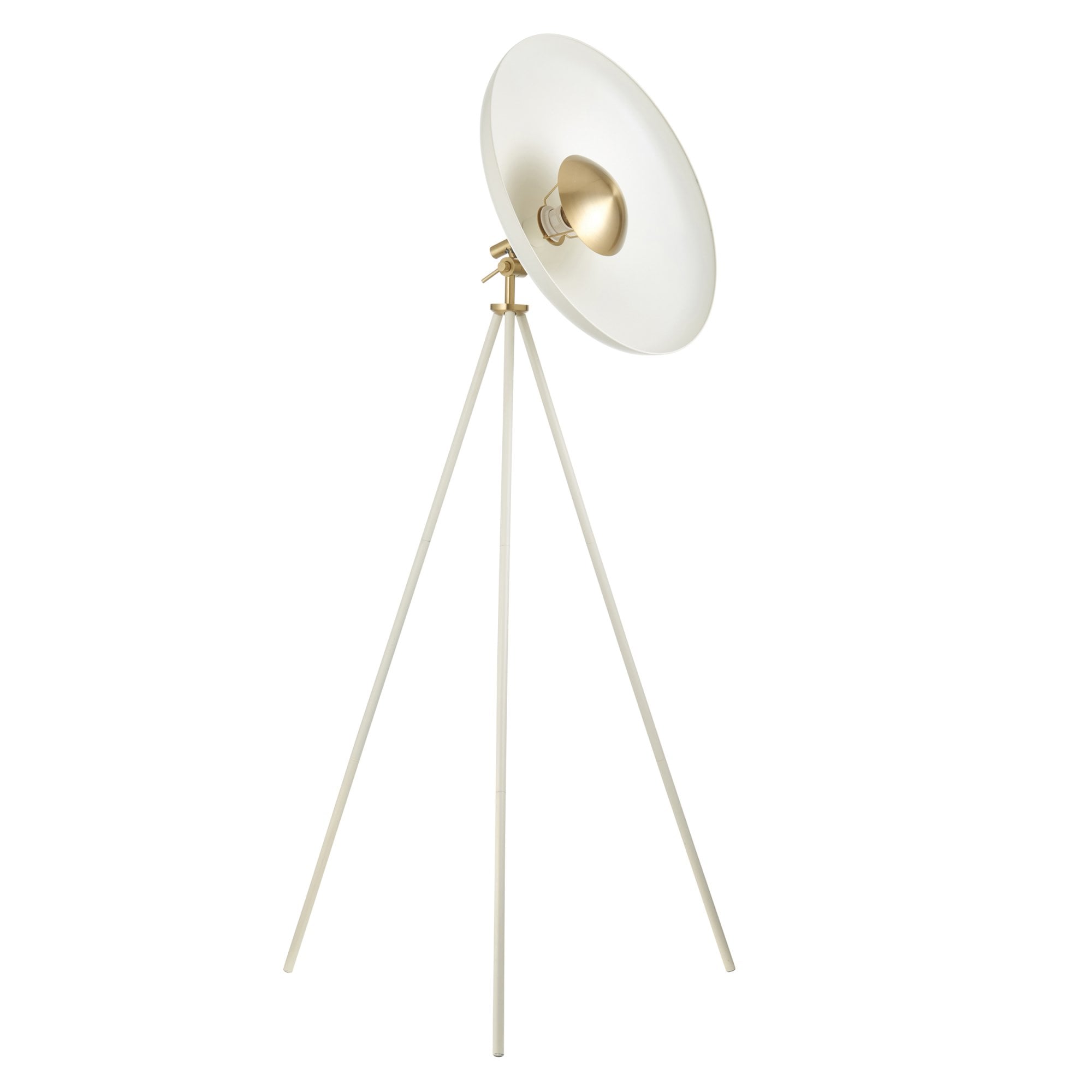 Utopia Satellite Coned Floor Light - Brushed Brass Plate & Warm White