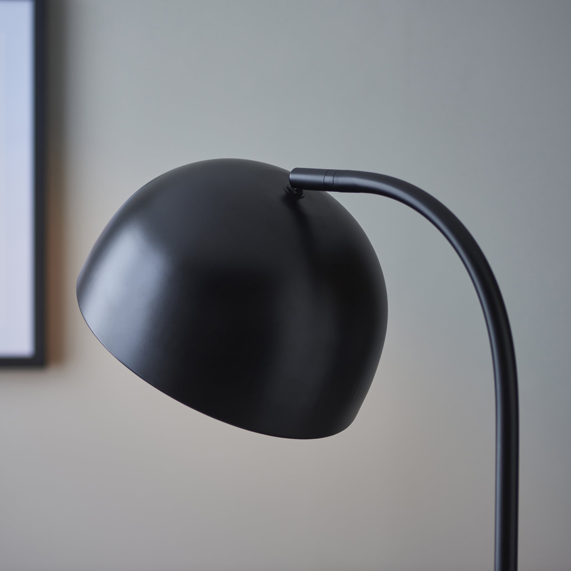 Endon Brodey Single Floor Lamp - Matt Black