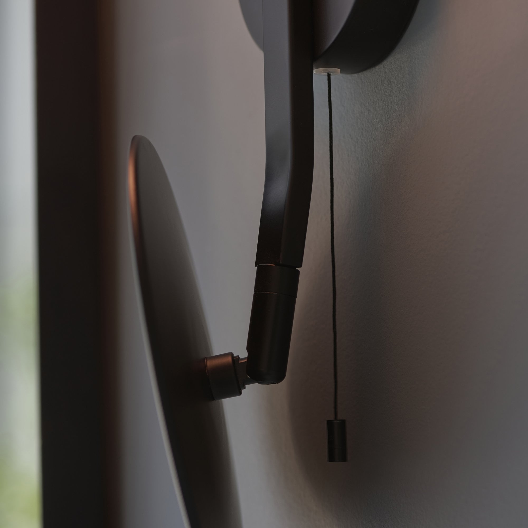 Utopia Mini Moon & Mirror IP44 Wall Light - Black & Opal Glass