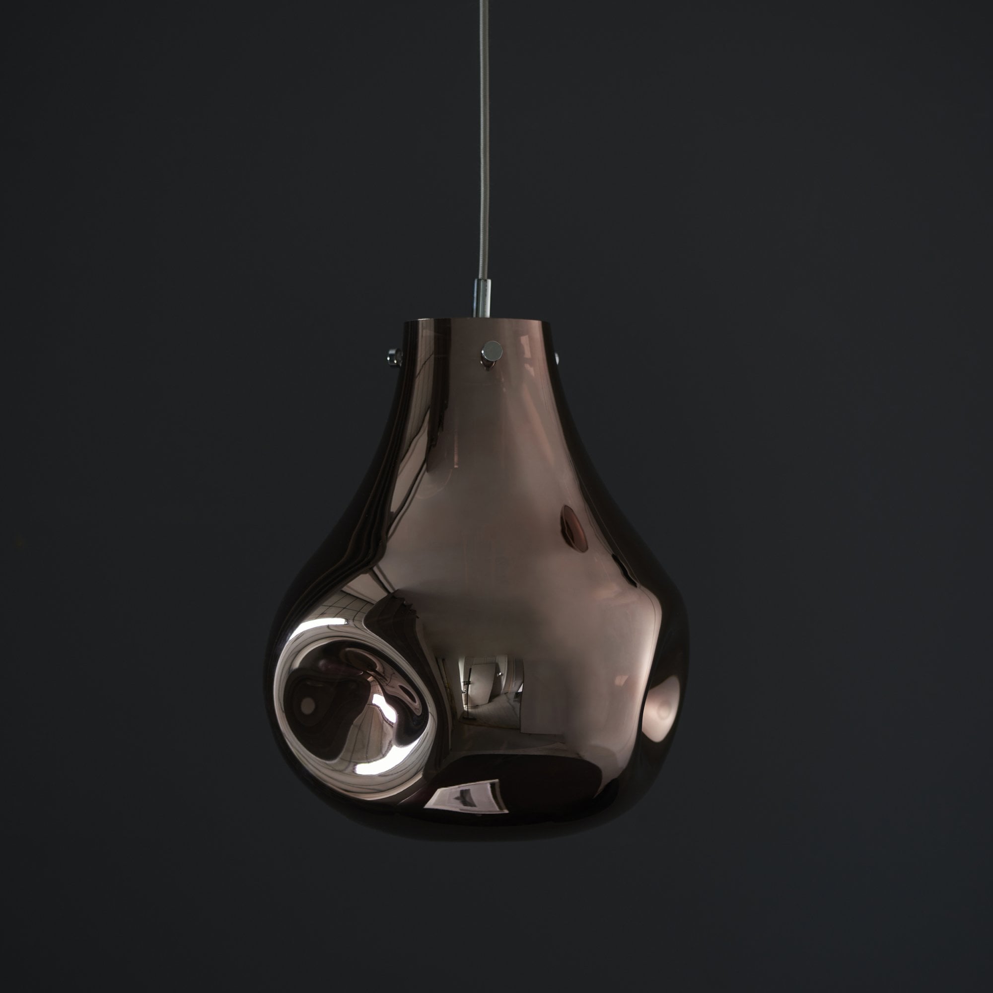 Utopia Dent Large Glass Ceiling Pendant - Metallic Copper