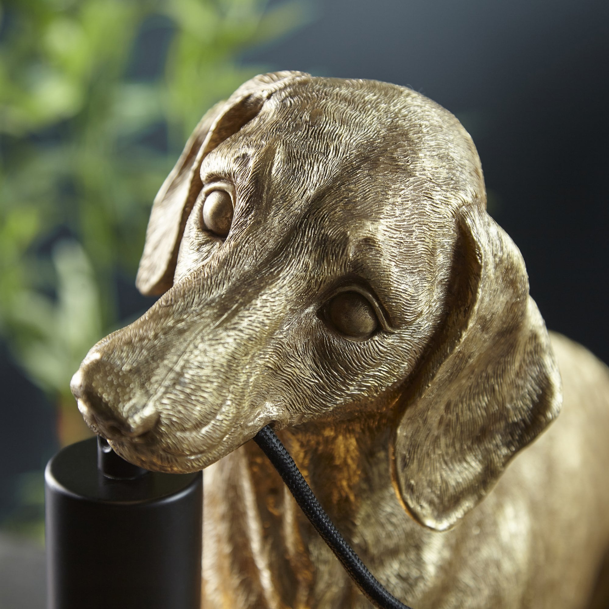 Utopia Slinky The Dachshund Table Lamp - Vintage Gold