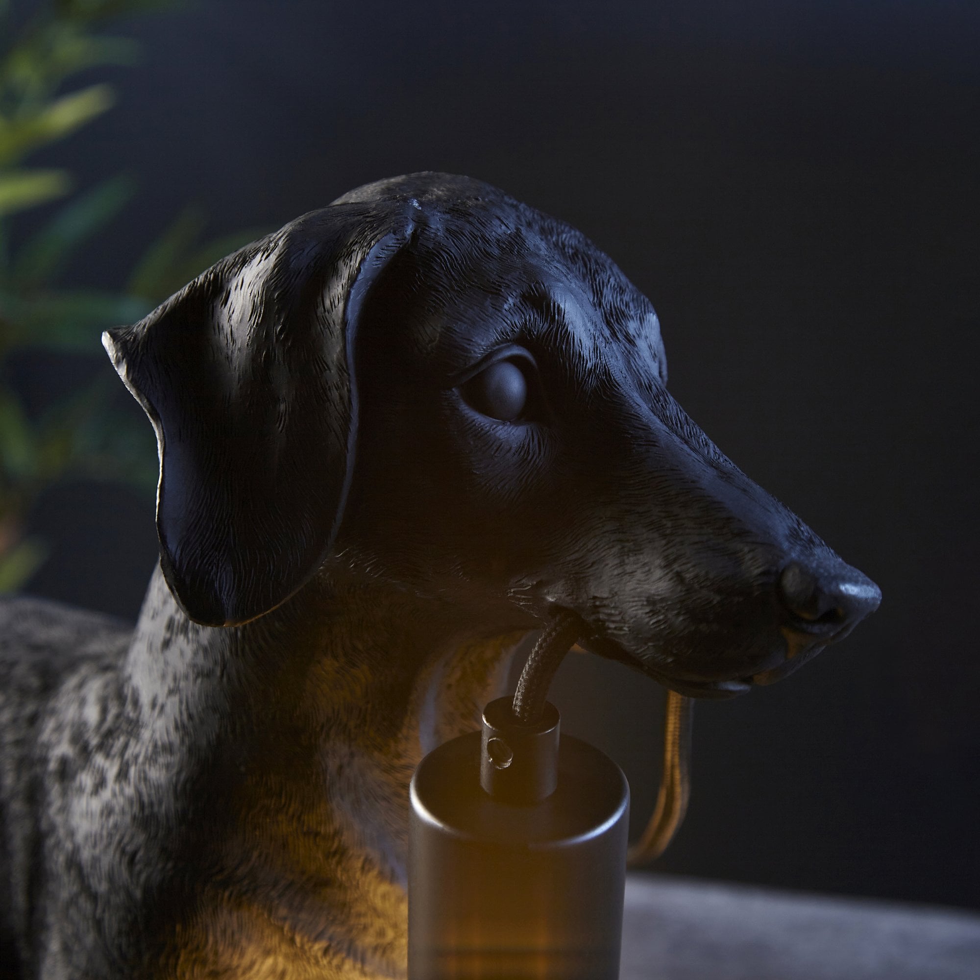 Utopia Slinky The Dachshund Table Lamp - Matt Black
