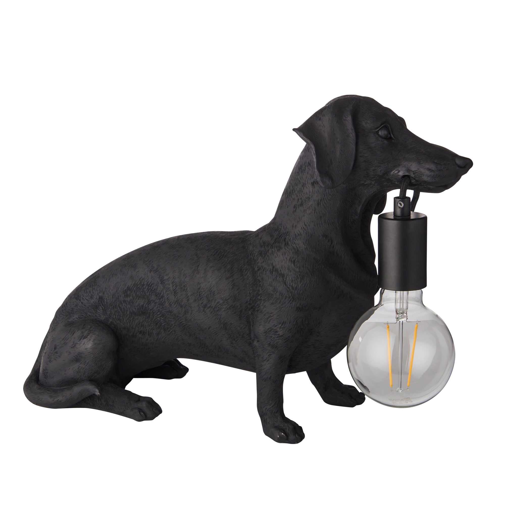 Utopia Slinky The Dachshund Table Lamp - Matt Black